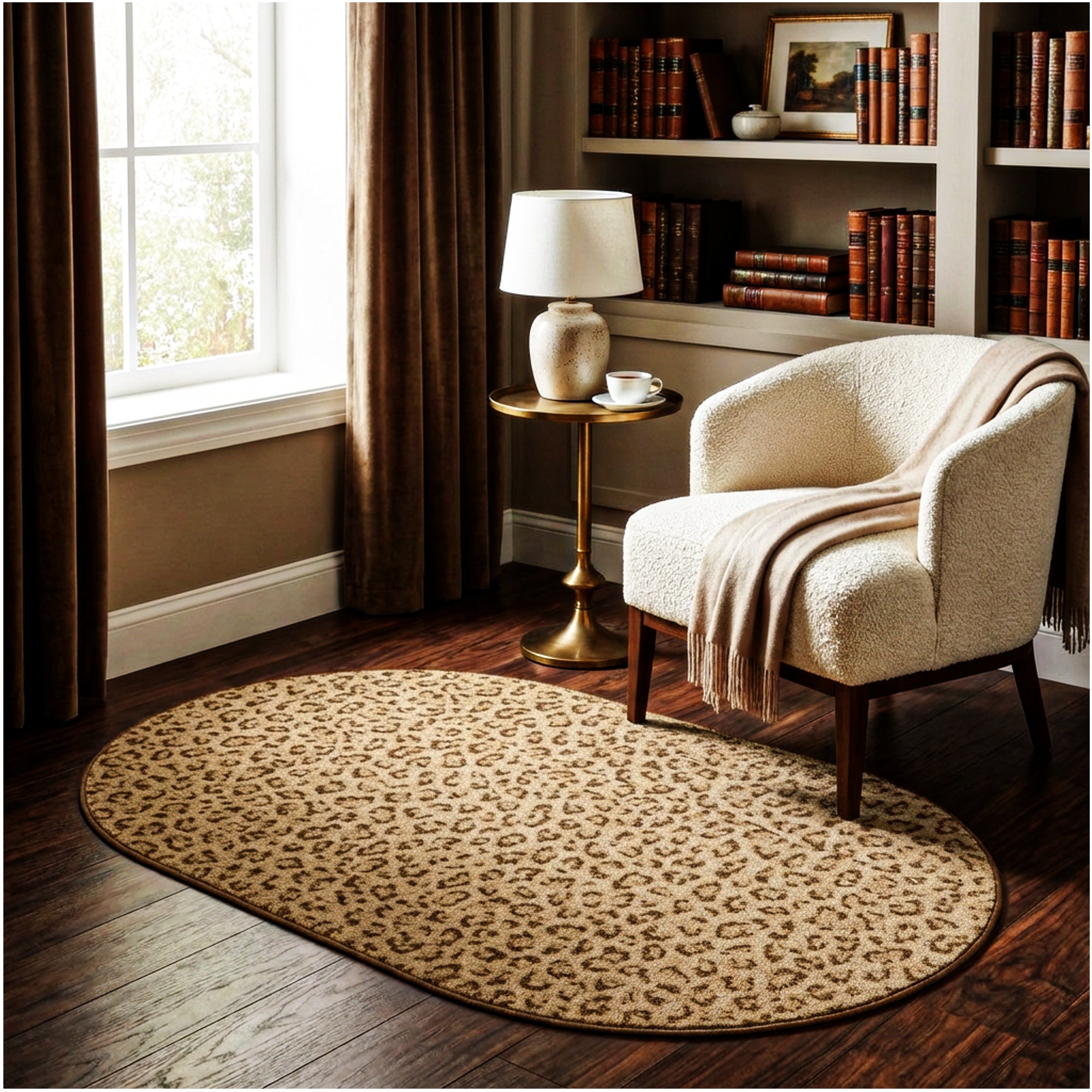 Milliken Exotic Touch Leopard Indoor Area Rug – 40 oz Cut Pile, Custom Sizes & Colors