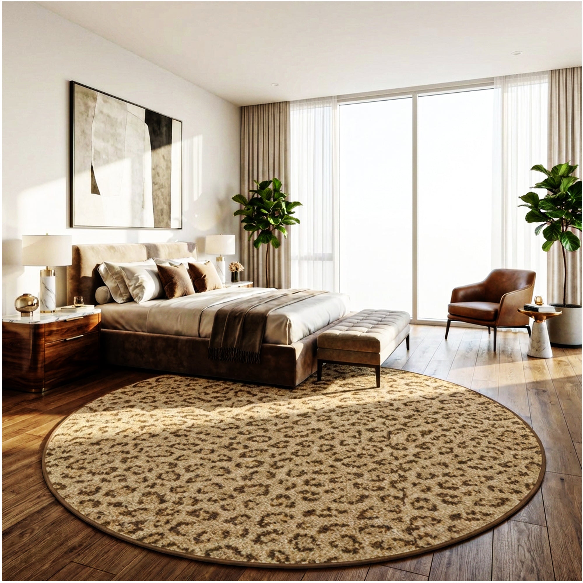 Milliken Exotic Touch Leopard Indoor Area Rug – 40 oz Cut Pile, Custom Sizes & Colors