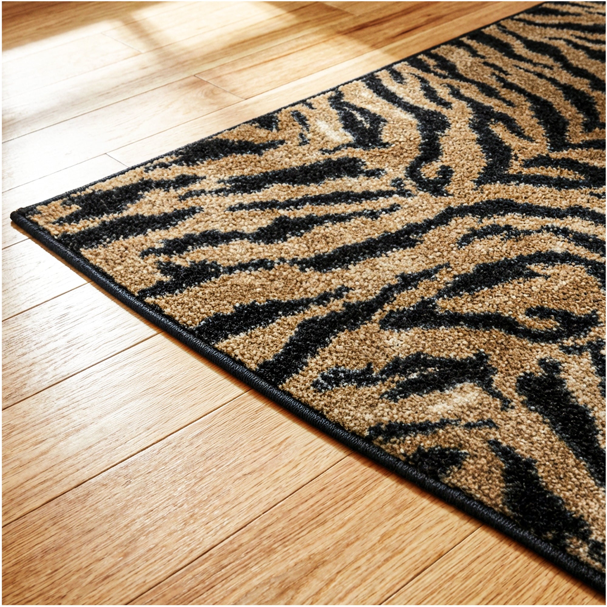 Exotic Journey Domo Tiger Pattern Indoor Area Rug – Custom Sizes