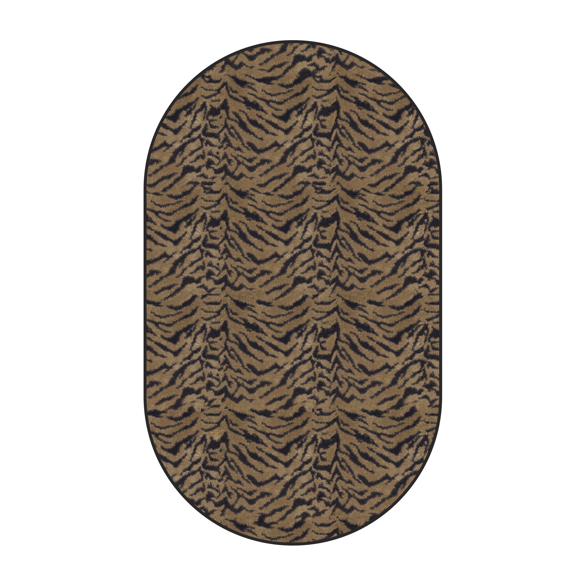 Exotic Journey Domo Tiger Pattern Indoor Area Rug – Custom Sizes