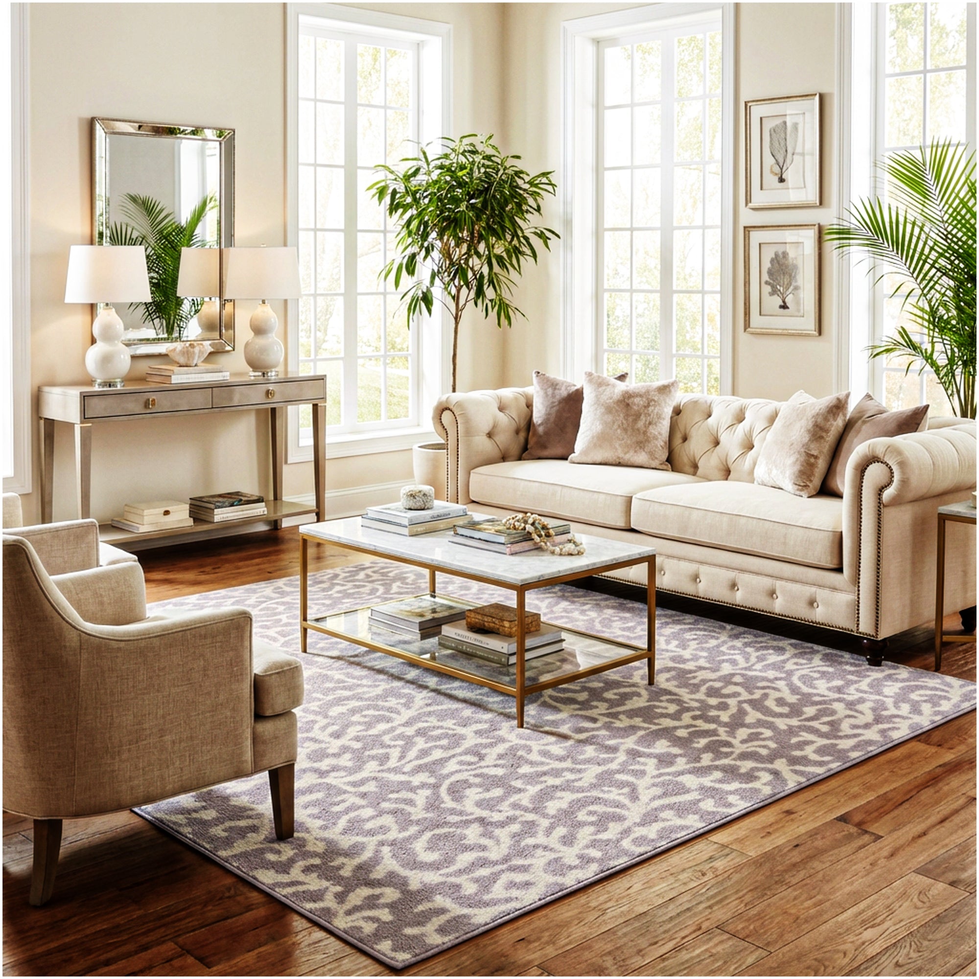 Milliken Coral Springs Indoor Area Rug | Standard Sizes & Color Options