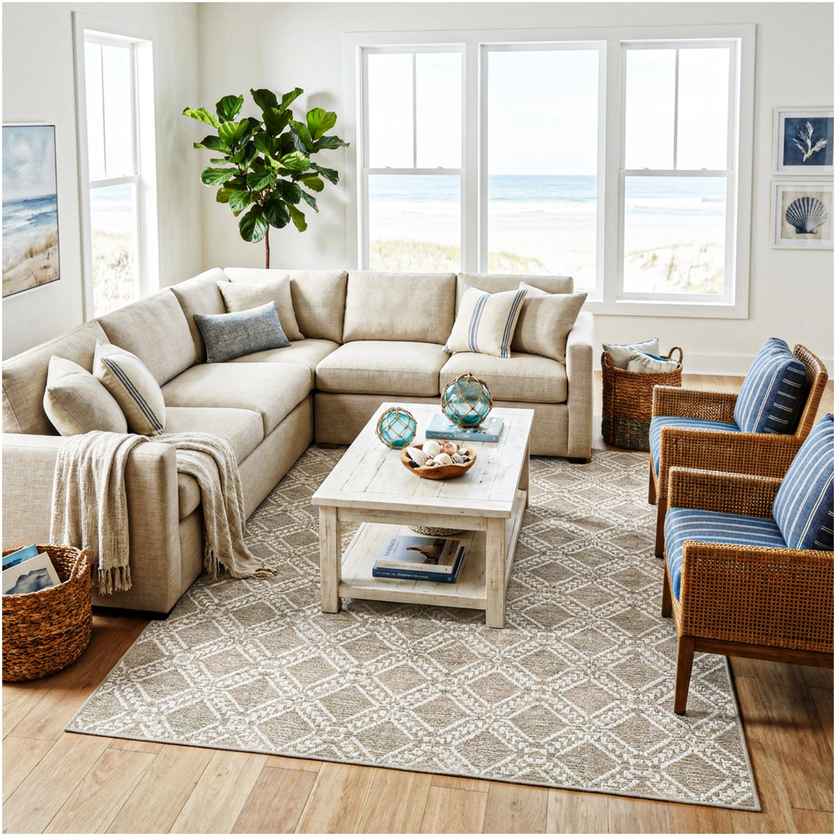 Belmar Custom Size Indoor & Outdoor Area Rug