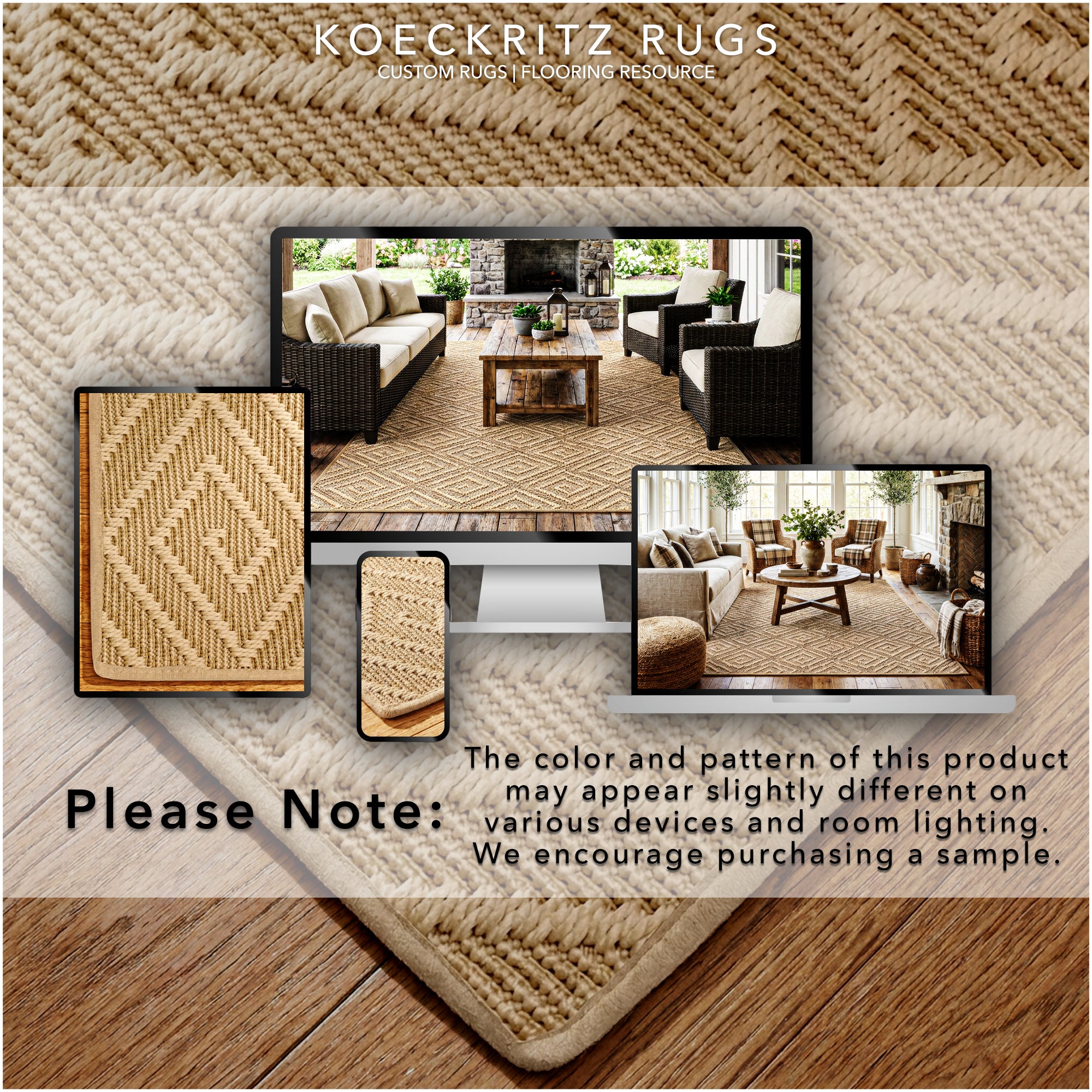 Curacao Custom Cut Indoor & Outdoor Area Rug – Custom Sizes