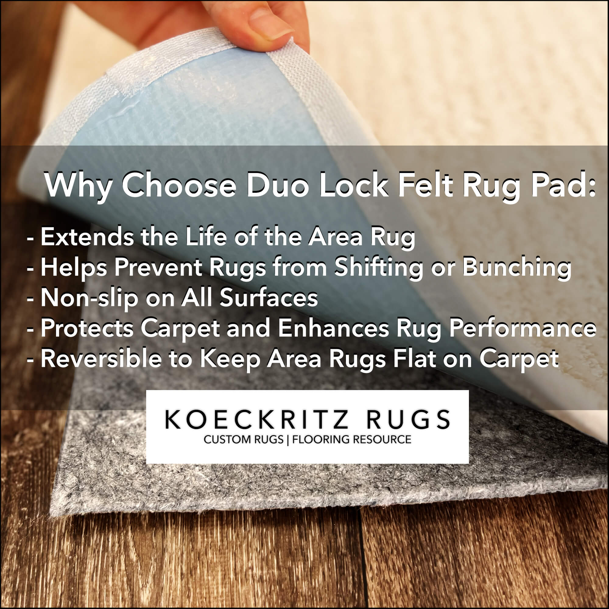 Duo-Lock Felt & Rubber Rug Pad