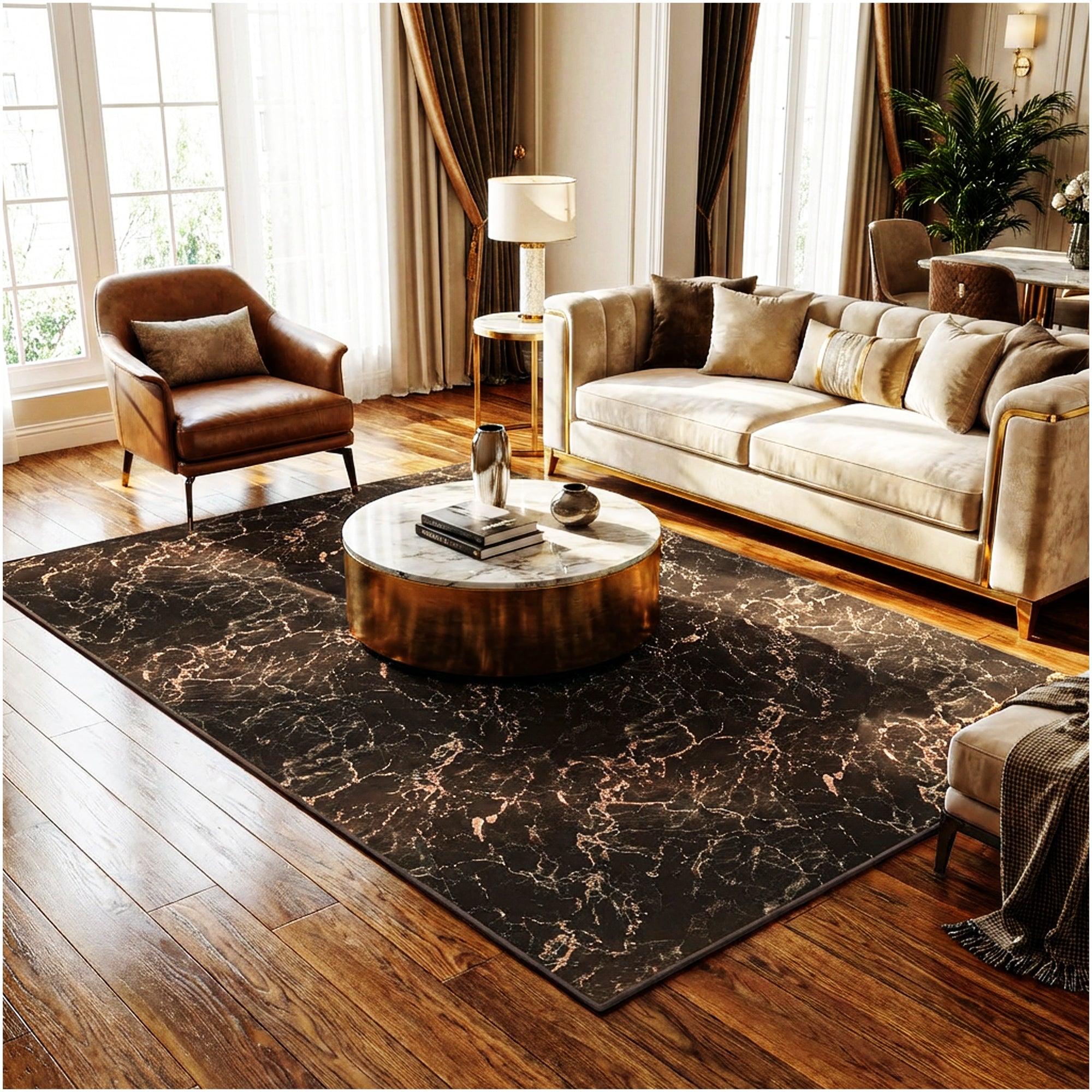 Milliken Cavatori Marble Pattern Indoor Area Rug – 3/8″ Thick, 40 oz Cut Pile