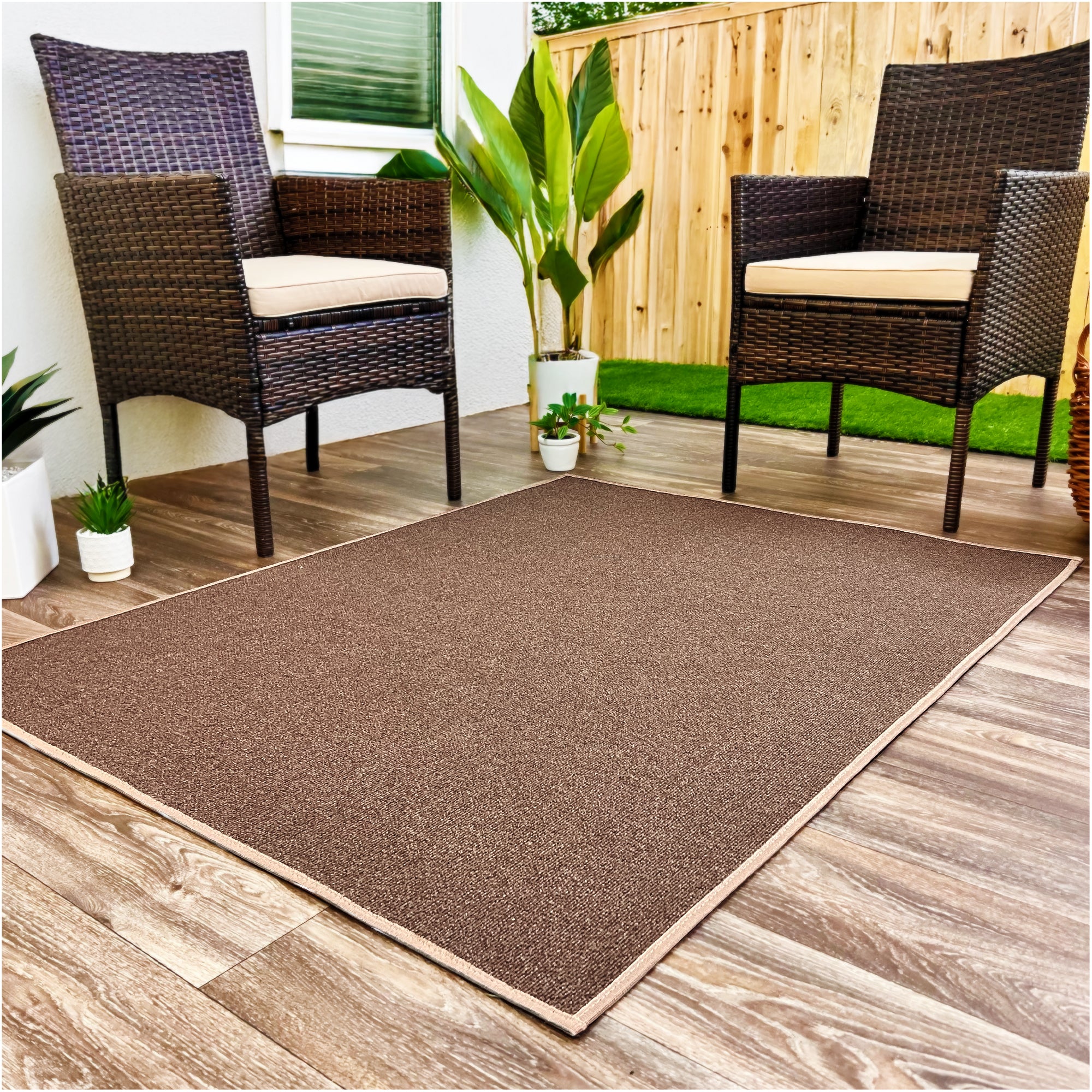 Roanoke Rib Indoor-Outdoor Area Rug in Custom Sizes - Sample
