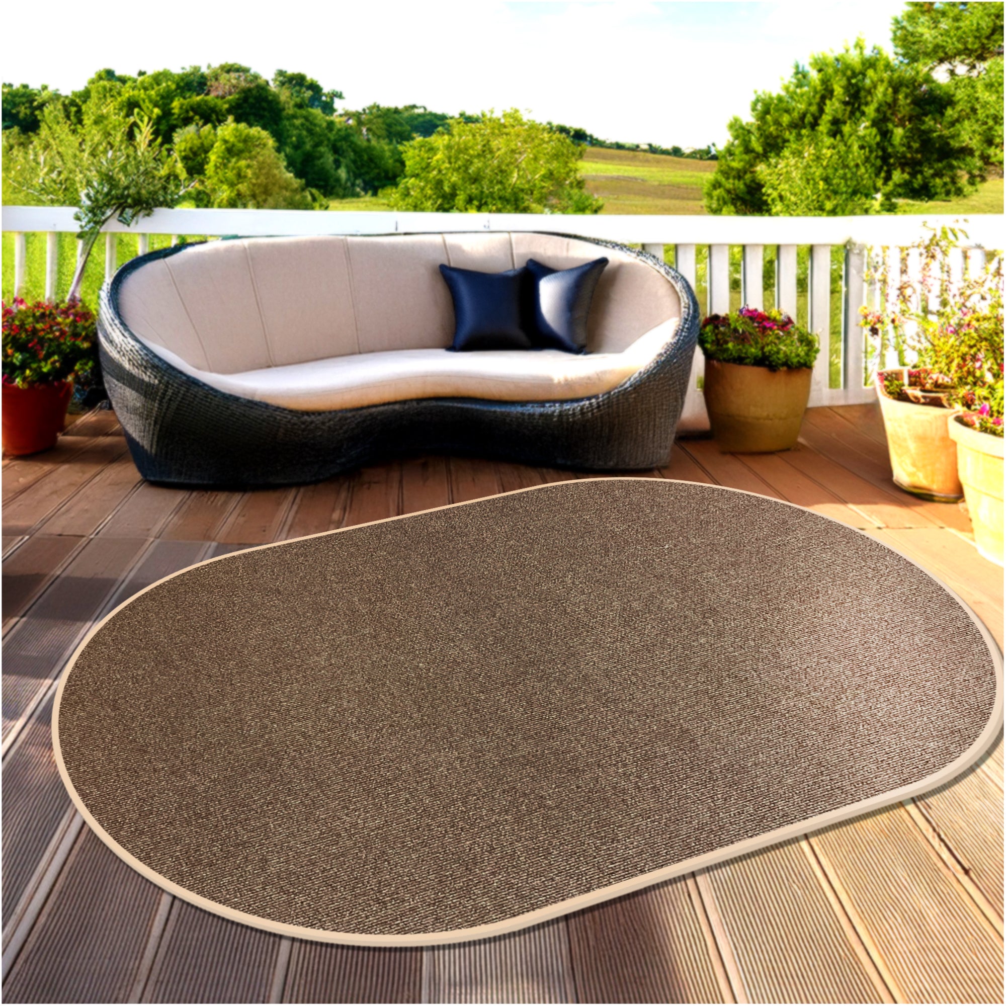 Roanoke Rib Indoor-Outdoor Area Rug in Custom Sizes - Sample