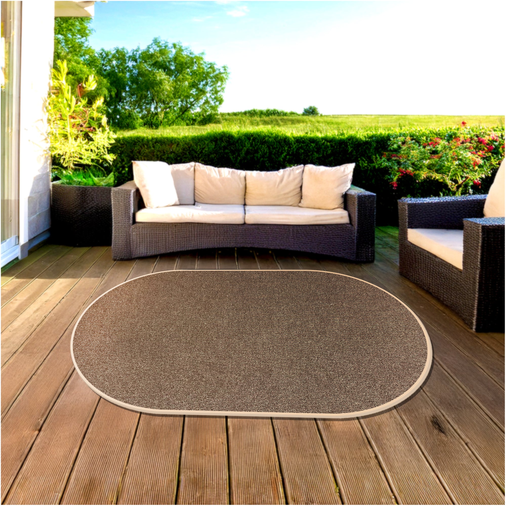 Roanoke Rib Indoor-Outdoor Area Rug in Custom Sizes - Sample