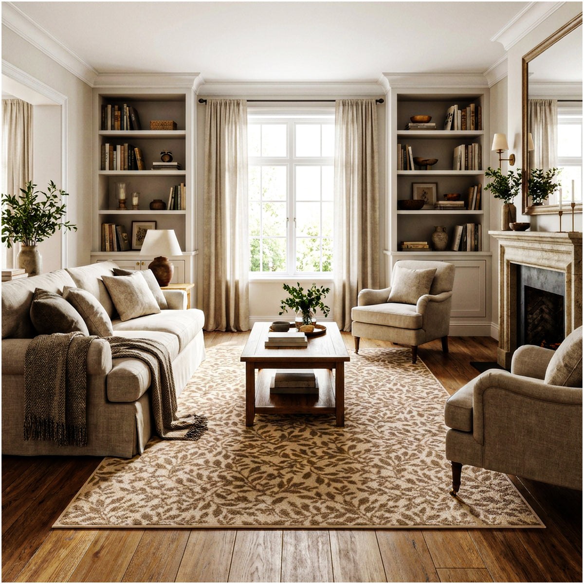 Milliken Hidden Trail Nature Pattern Indoor Area Rug – Custom Sizes