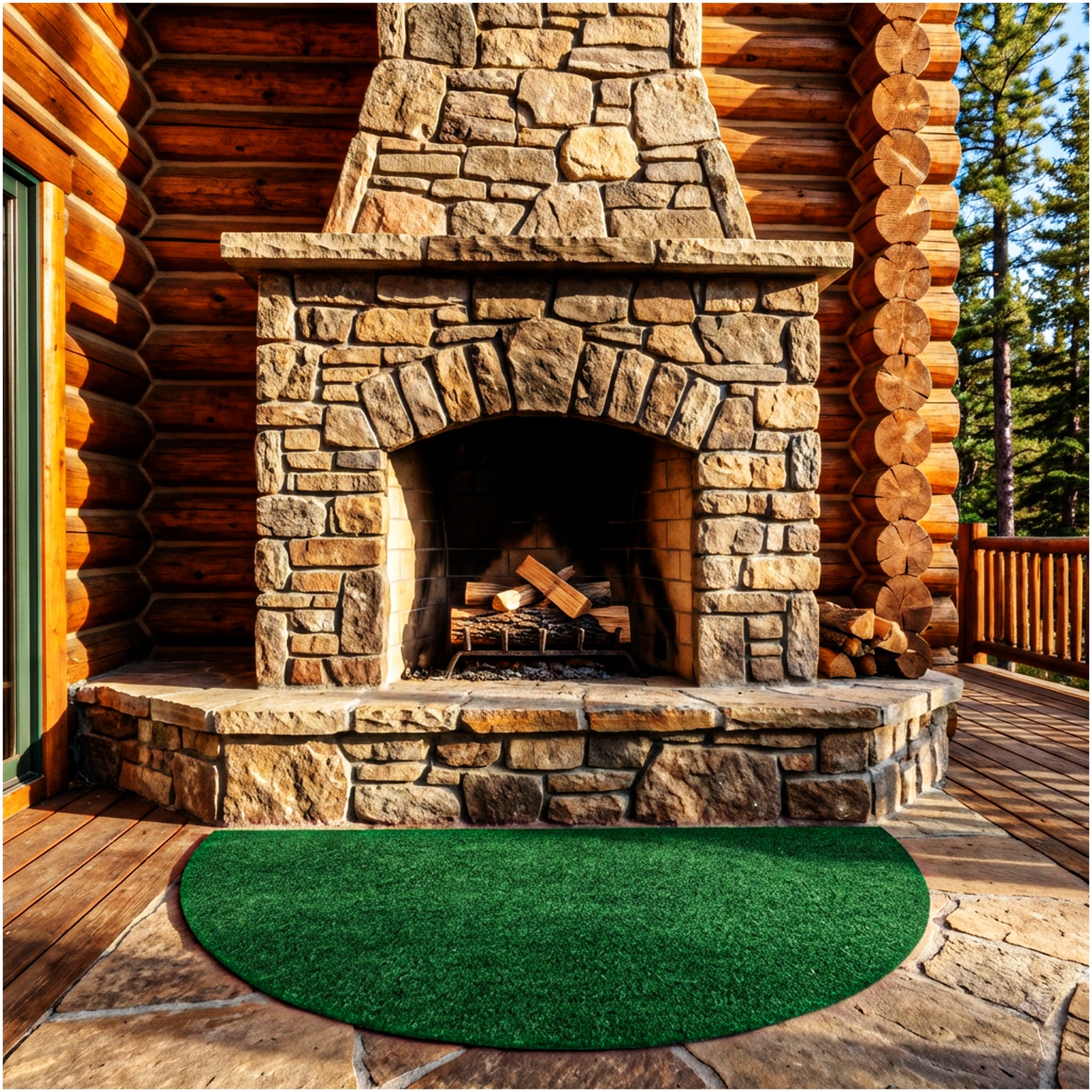 Grizzly Turf Indoor/Outdoor Area Rug – Durable, Weatherproof, Custom Cut