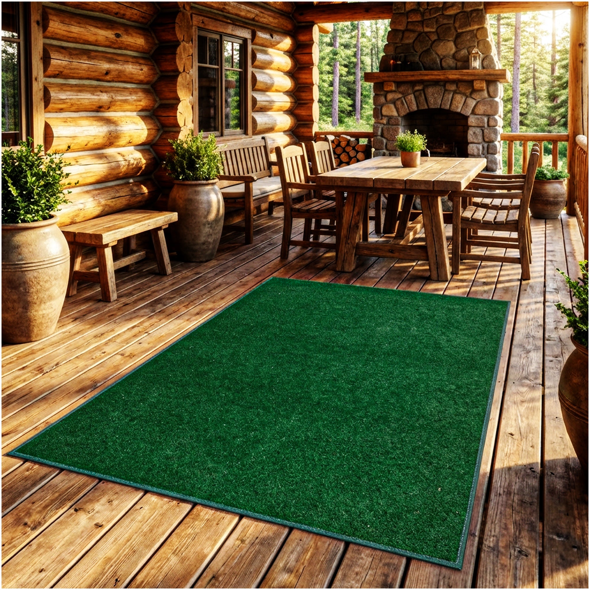 Grizzly Turf Indoor/Outdoor Area Rug – Durable, Weatherproof, Custom Cut
