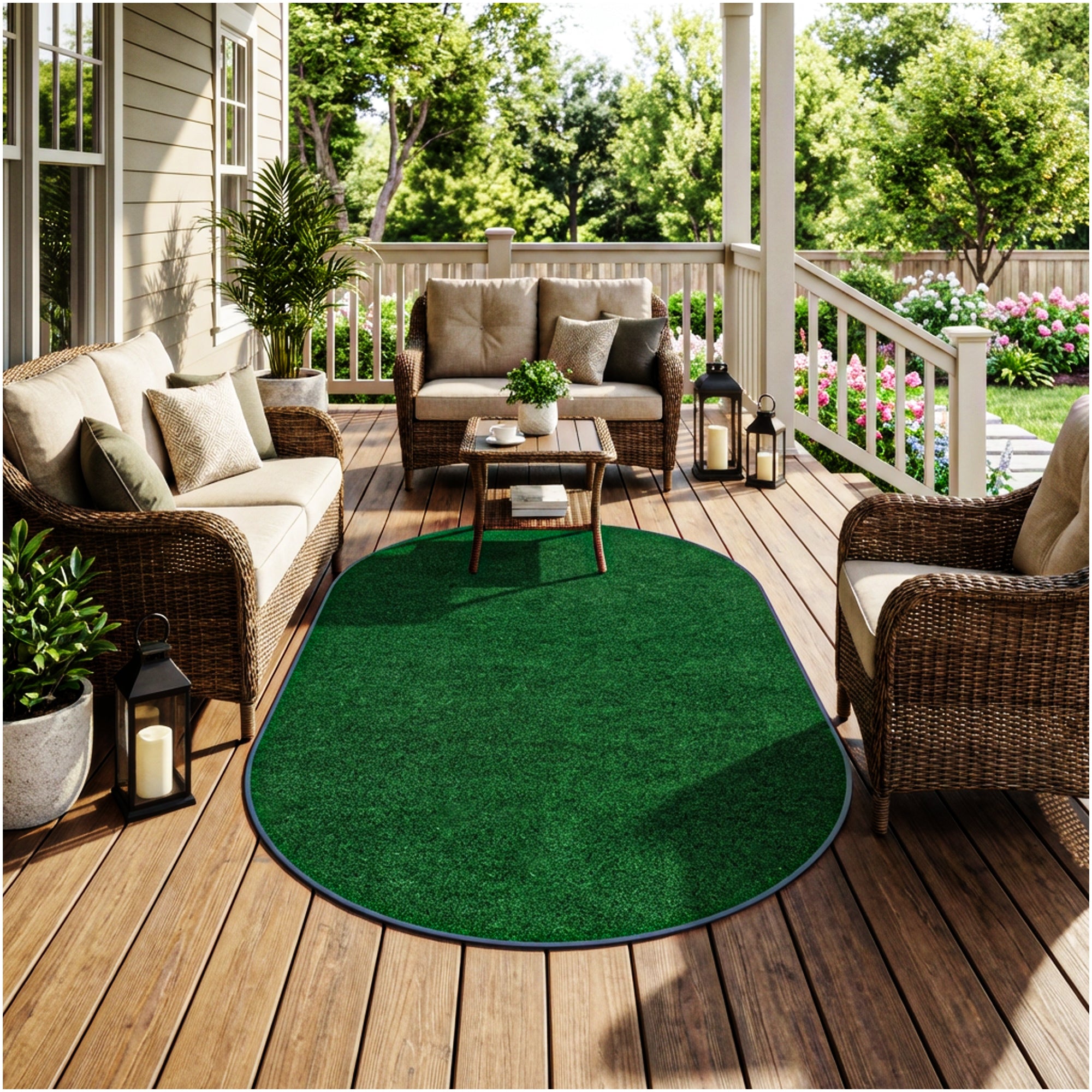 Grizzly Turf Indoor/Outdoor Area Rug – Durable, Weatherproof, Custom Cut