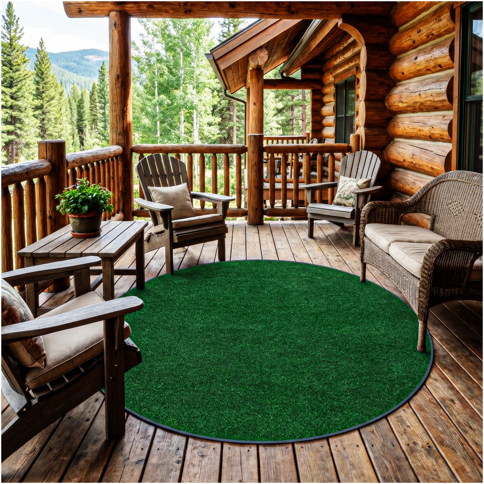 Grizzly Turf Indoor/Outdoor Area Rug – Durable, Weatherproof, Custom Cut