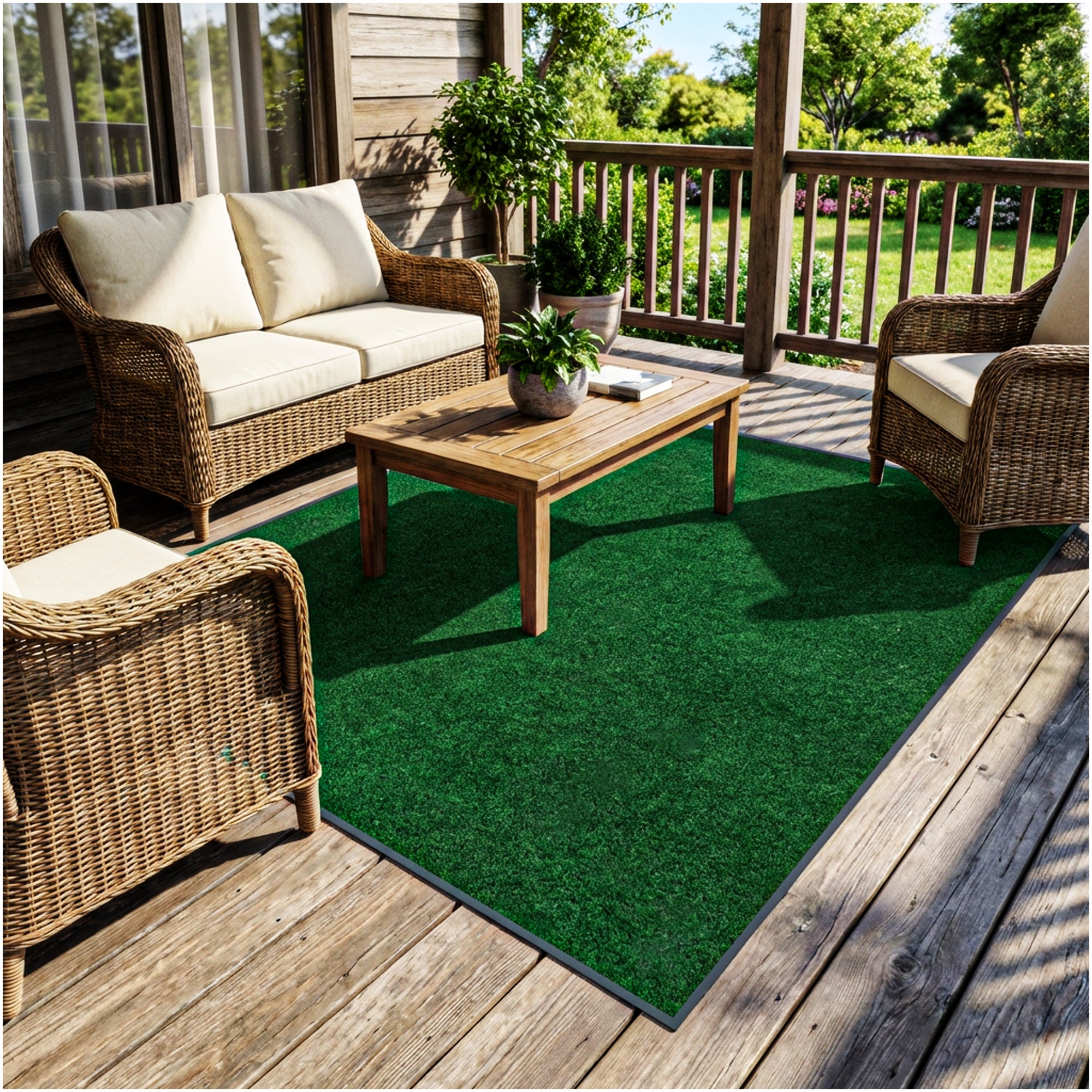 Grizzly Turf Indoor/Outdoor Area Rug – Durable, Weatherproof, Custom Cut