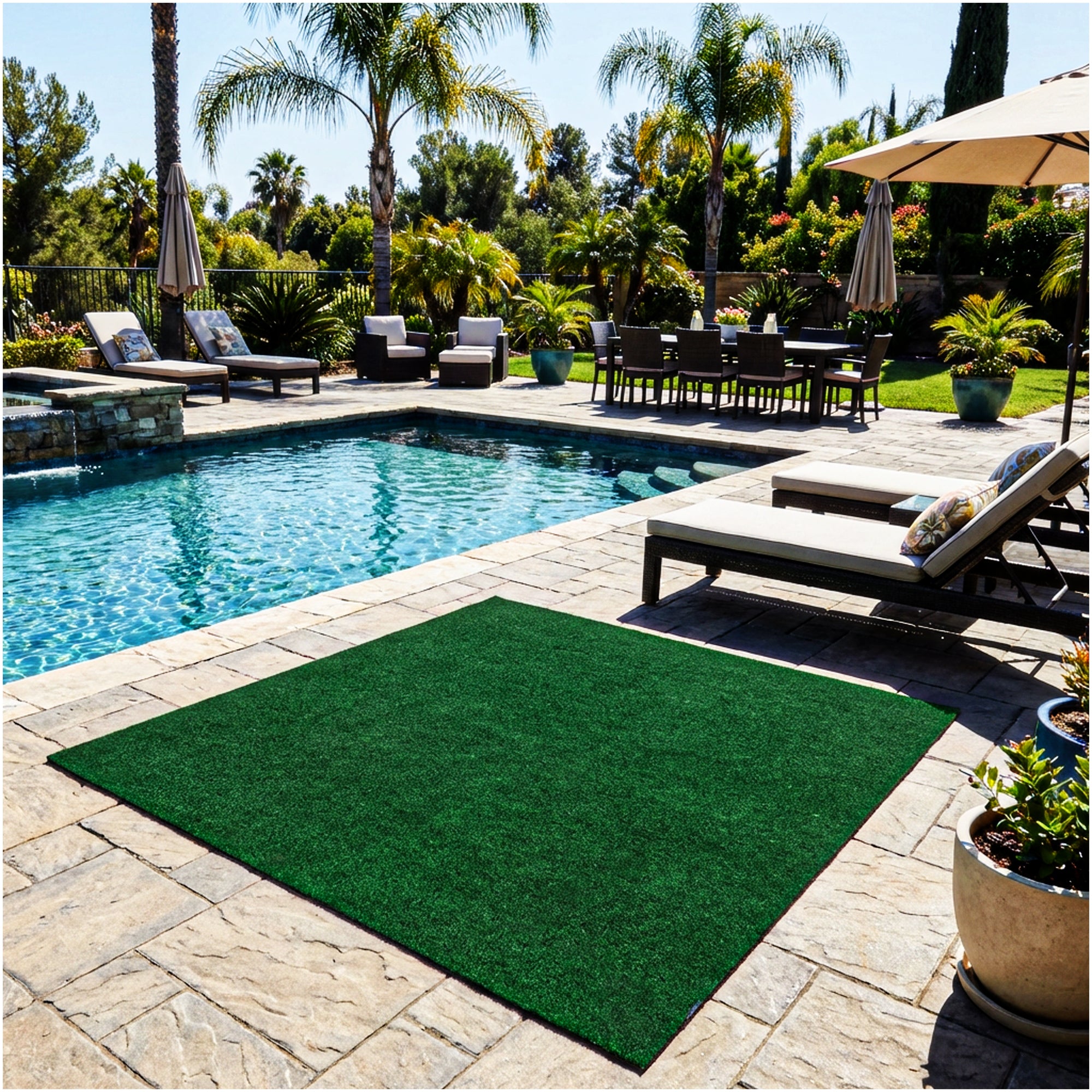 Grizzly Turf Indoor/Outdoor Area Rug – Durable, Weatherproof, Custom Cut