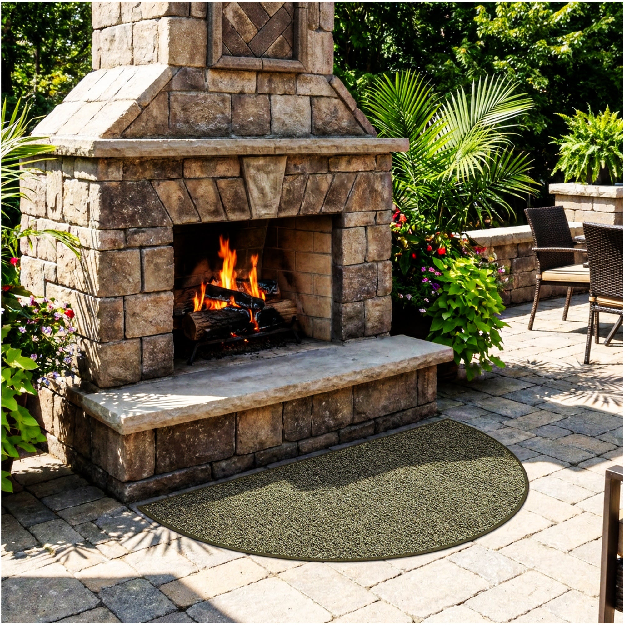 Casual Boucle Indoor/Outdoor Area Rug – Custom Sizes, 6 Colors