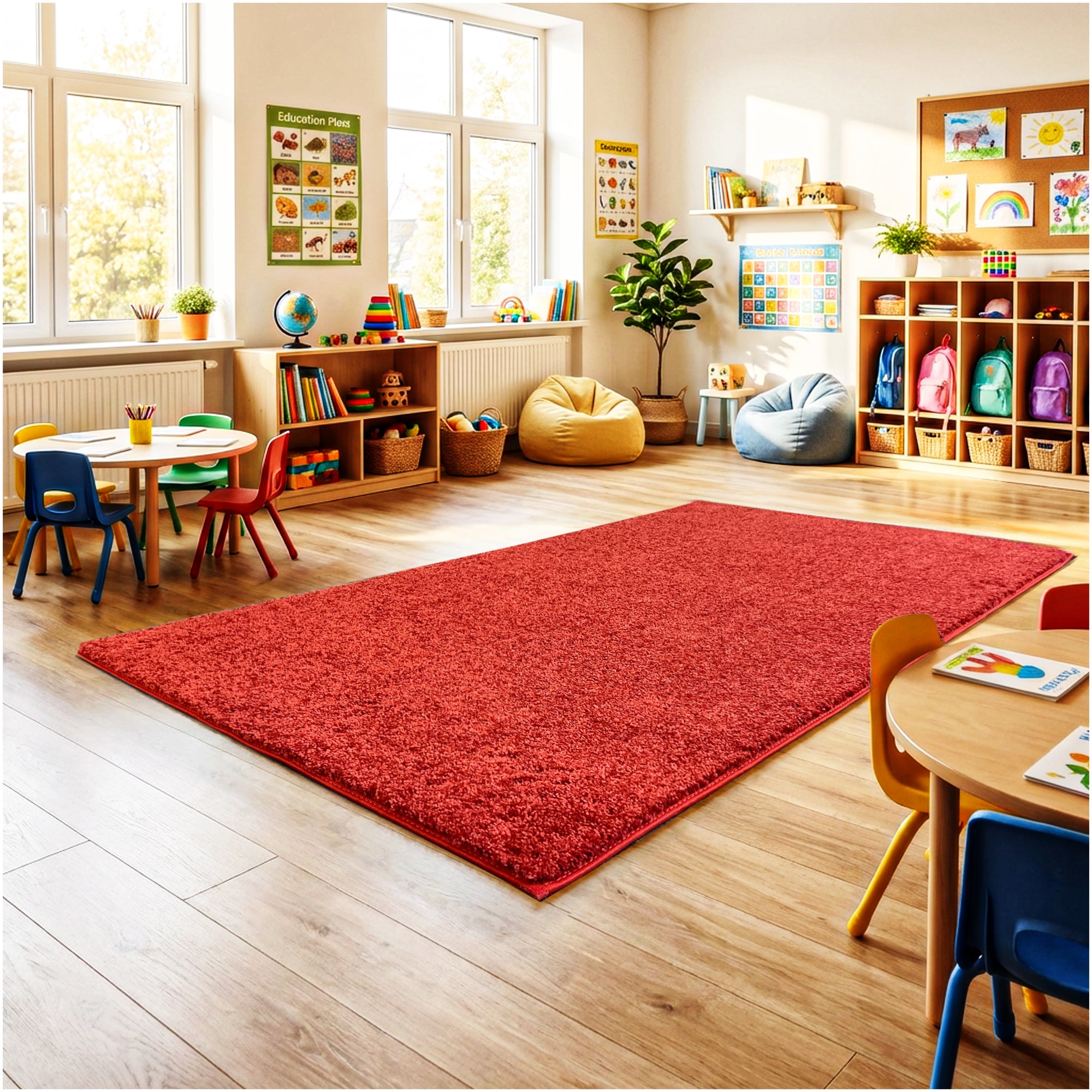 Kid Crossing Soft Area Rug – Colorful Collection, Custom Sizes Available
