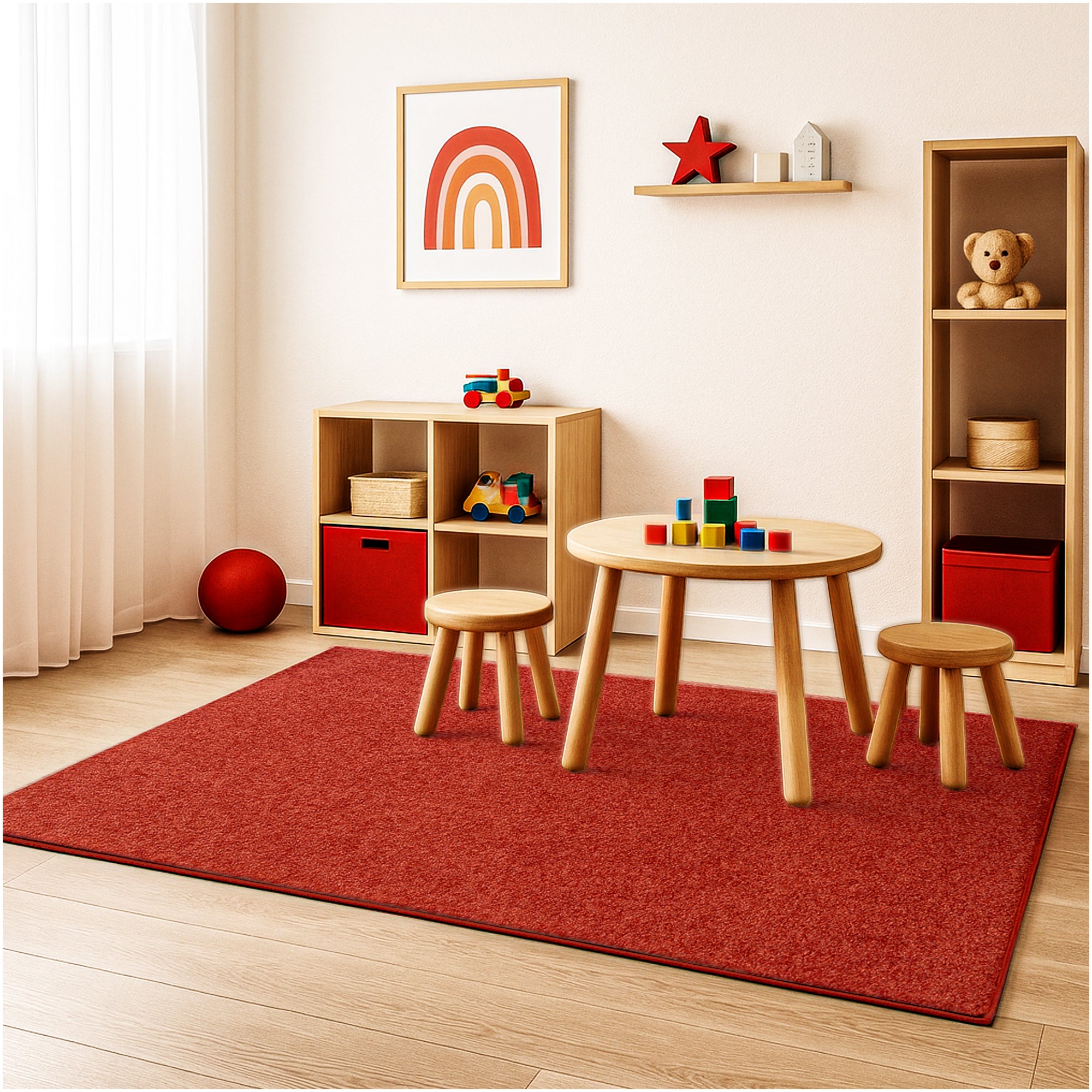 Kid Crossing Soft Area Rug – Colorful Collection, Custom Sizes Available