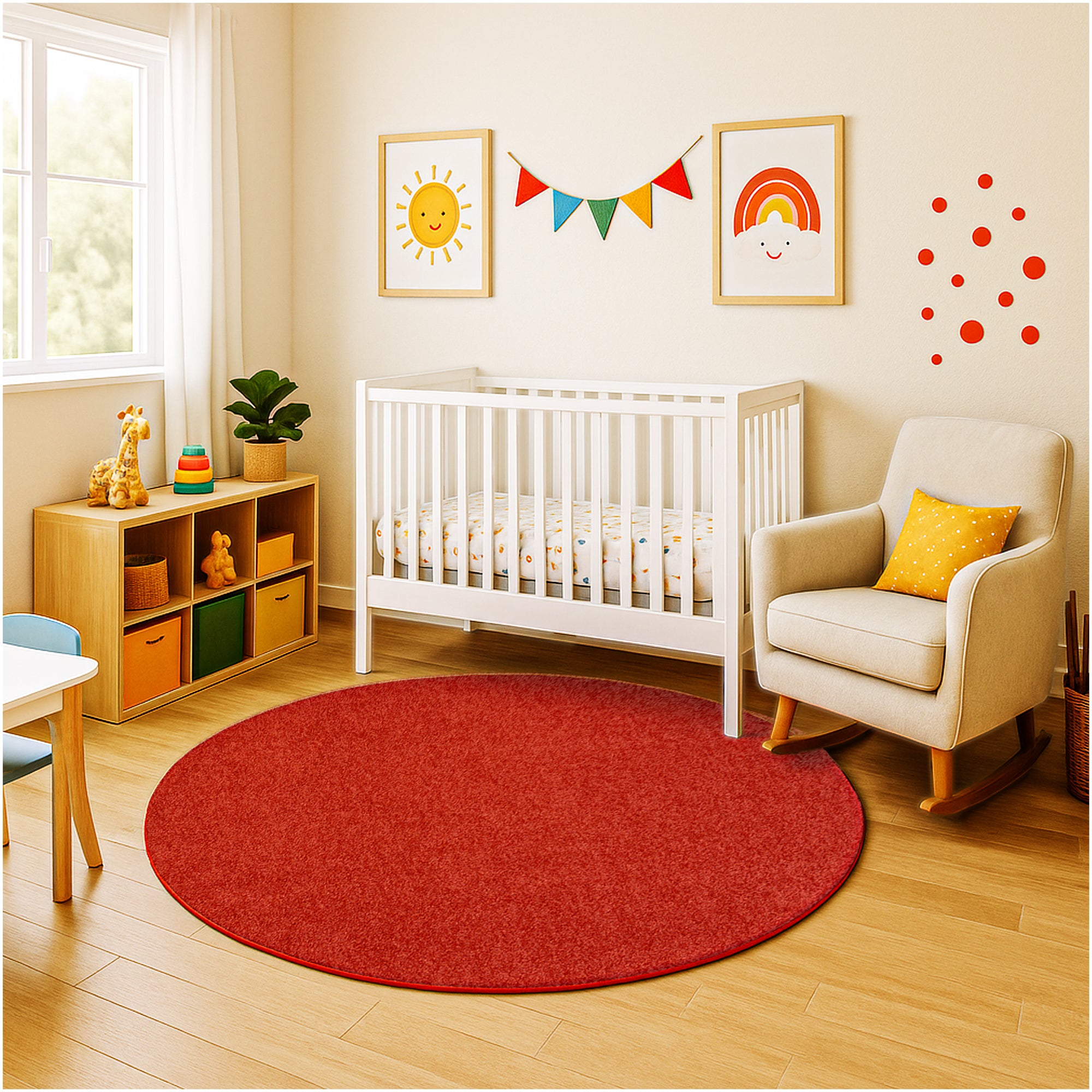 Kid Crossing Soft Area Rug – Colorful Collection, Custom Sizes Available - Sample