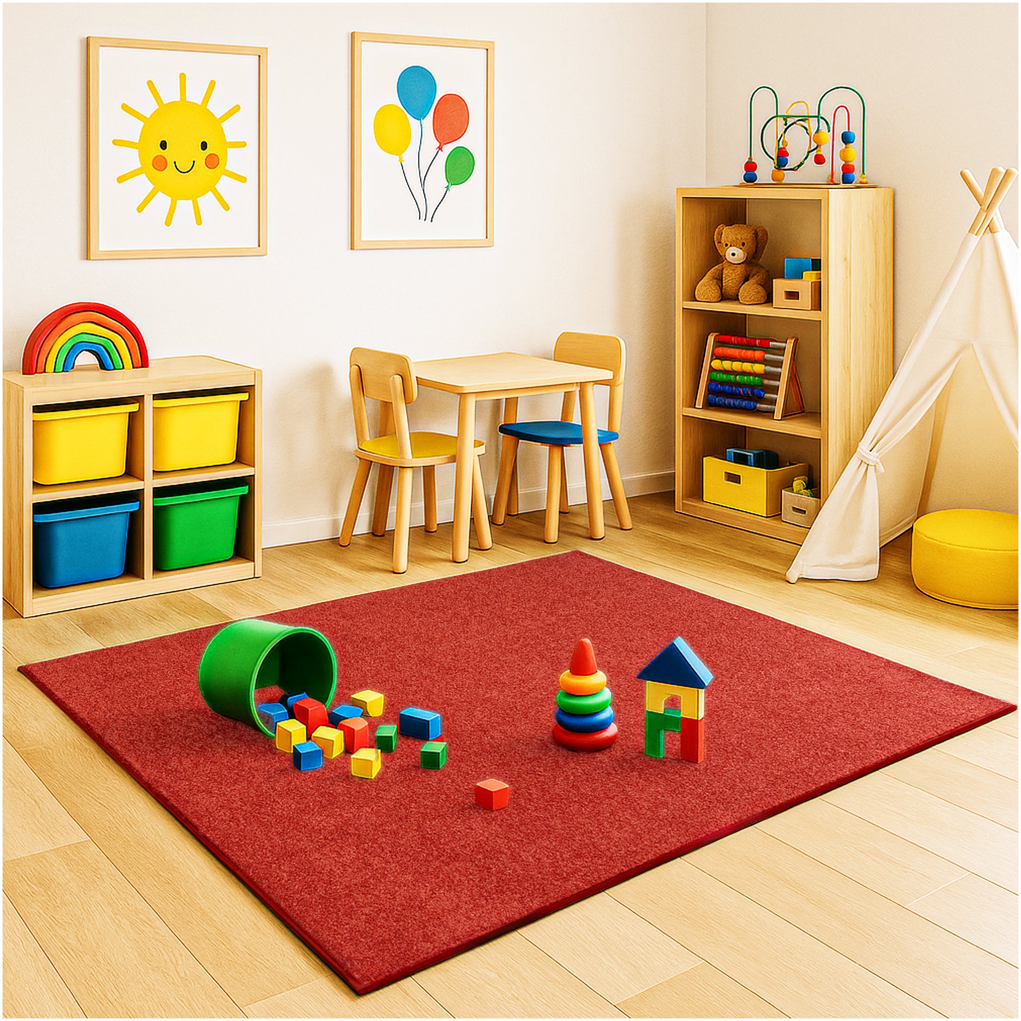 Kid Crossing Soft Area Rug – Colorful Collection, Custom Sizes Available