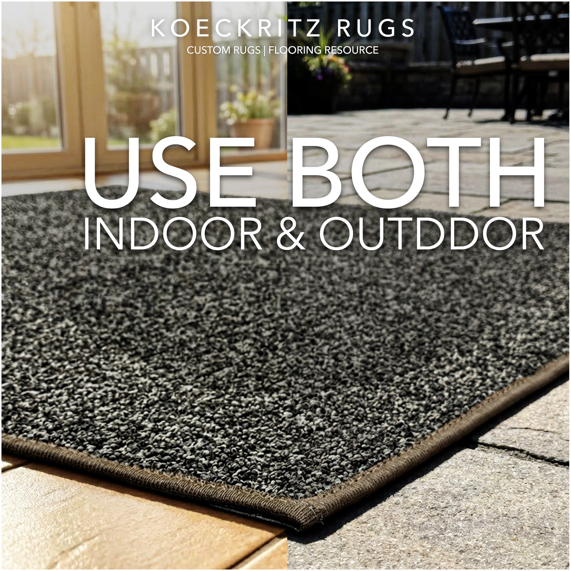 Casual Boucle Indoor/Outdoor Area Rug – Custom Sizes, 6 Colors