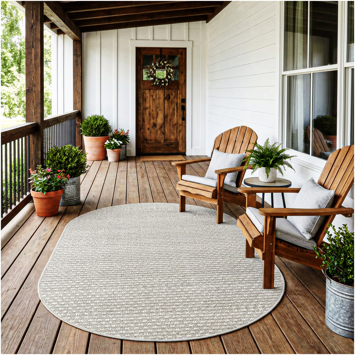 Dominica Indoor Outdoor Area Rug – Custom Size Patio Rug