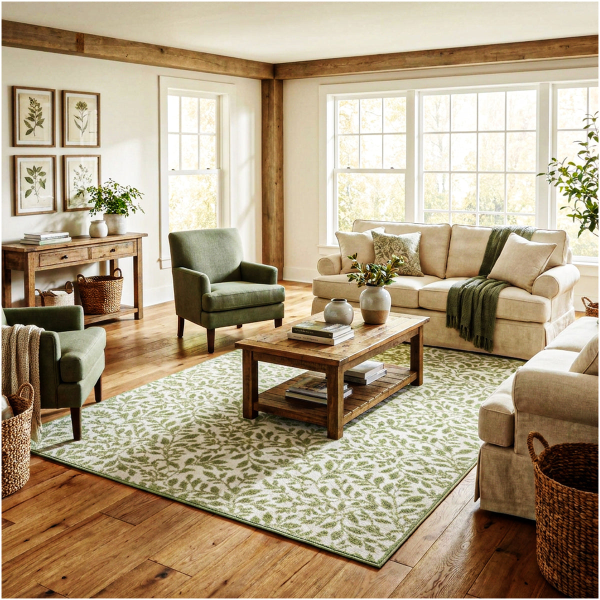 Milliken Hidden Trail Nature Pattern Indoor Area Rug – Custom Sizes