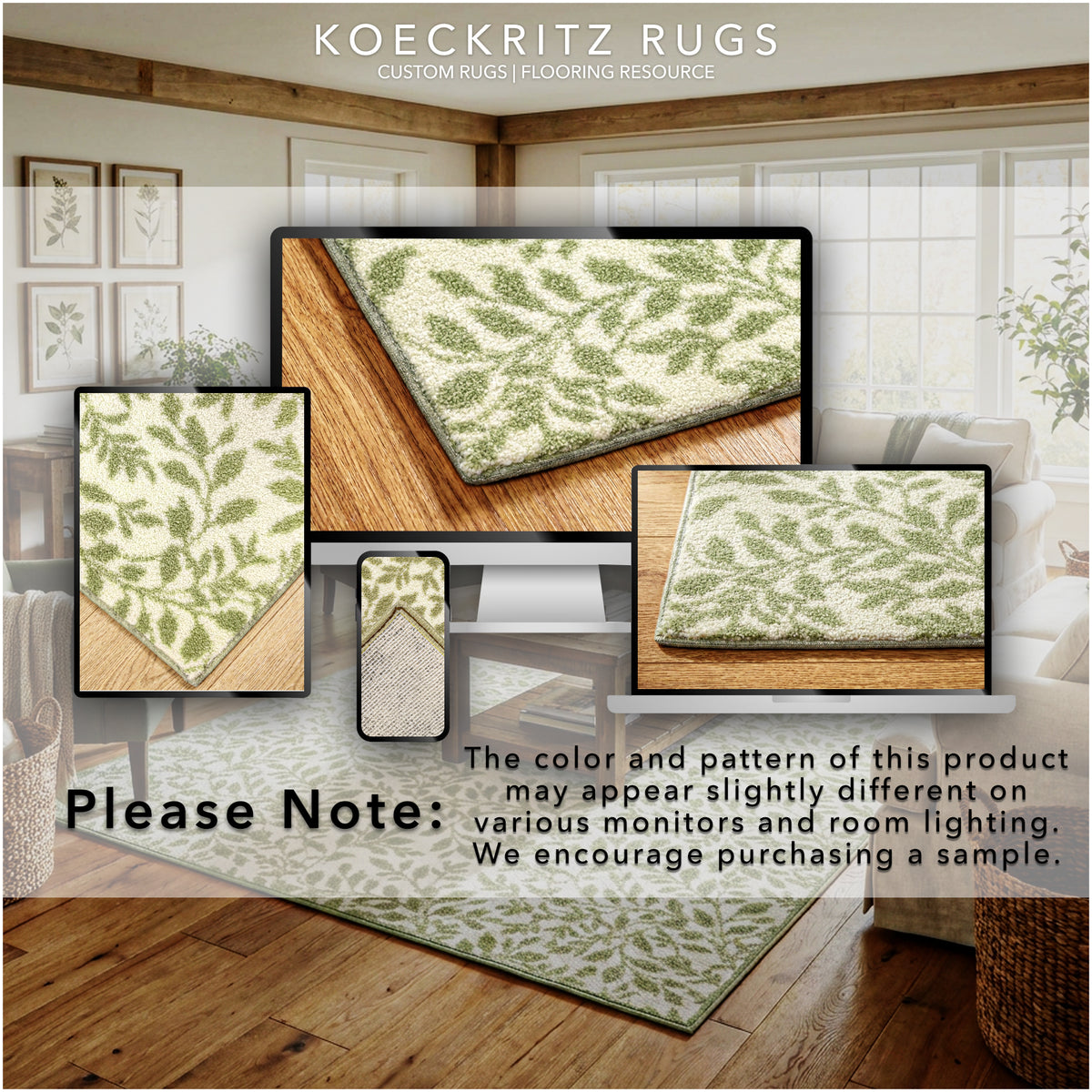 Milliken Hidden Trail Nature Pattern Indoor Area Rug – Custom Sizes