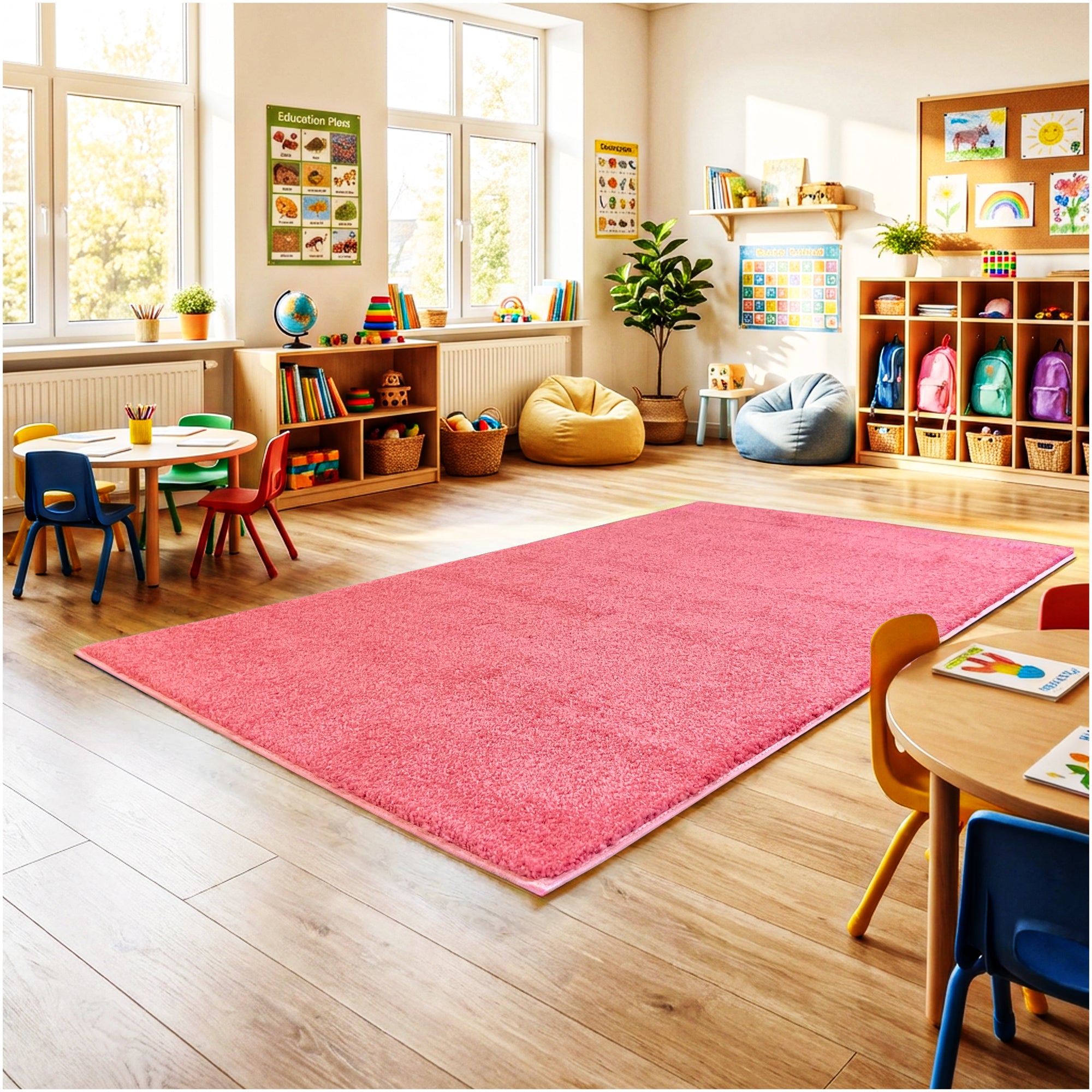 Kid Crossing Soft Area Rug – Colorful Collection, Custom Sizes Available