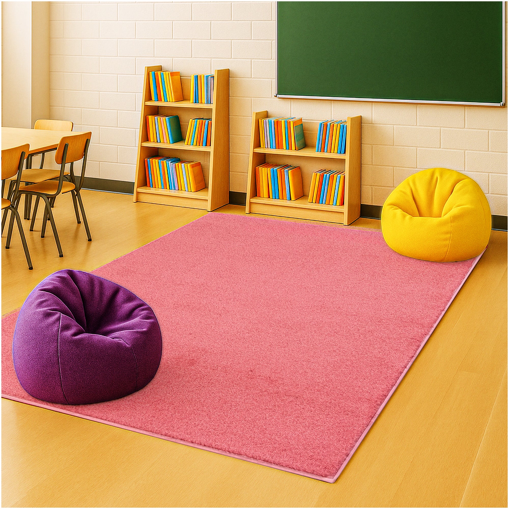 Kid Crossing Soft Area Rug – Colorful Collection, Custom Sizes Available