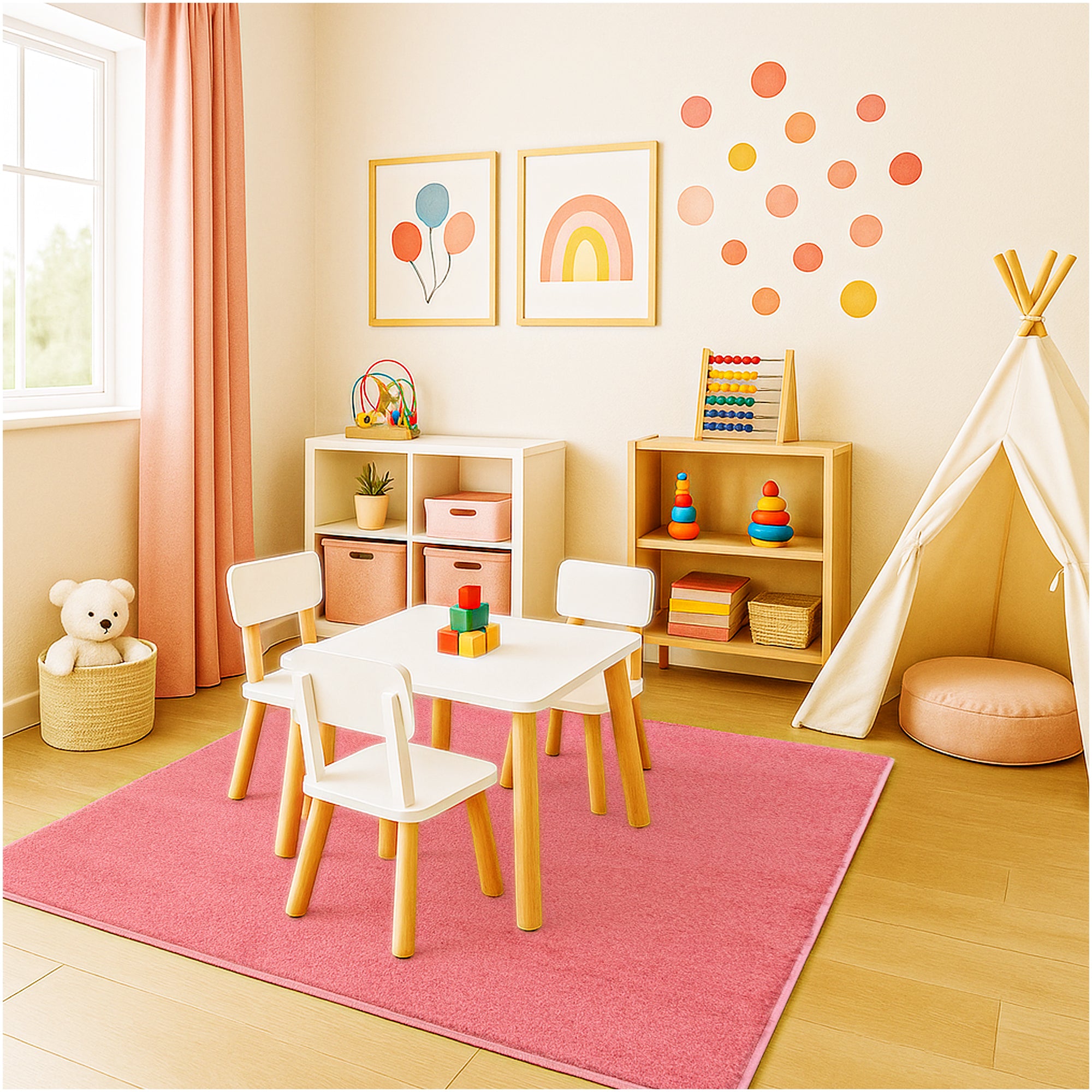 Kid Crossing Soft Area Rug – Colorful Collection, Custom Sizes Available