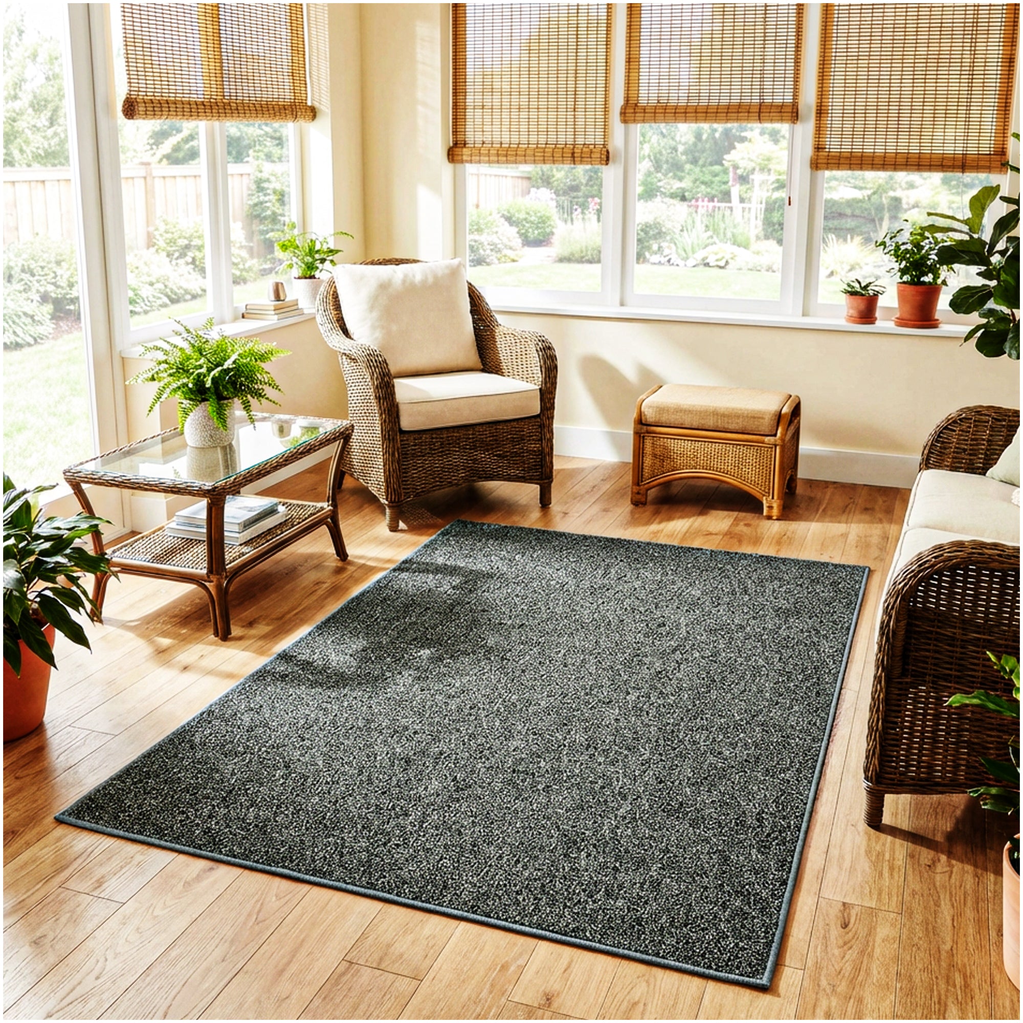 Garden Escape Indoor/Outdoor Area Rug with Premium Bound Edges – 6 Colors