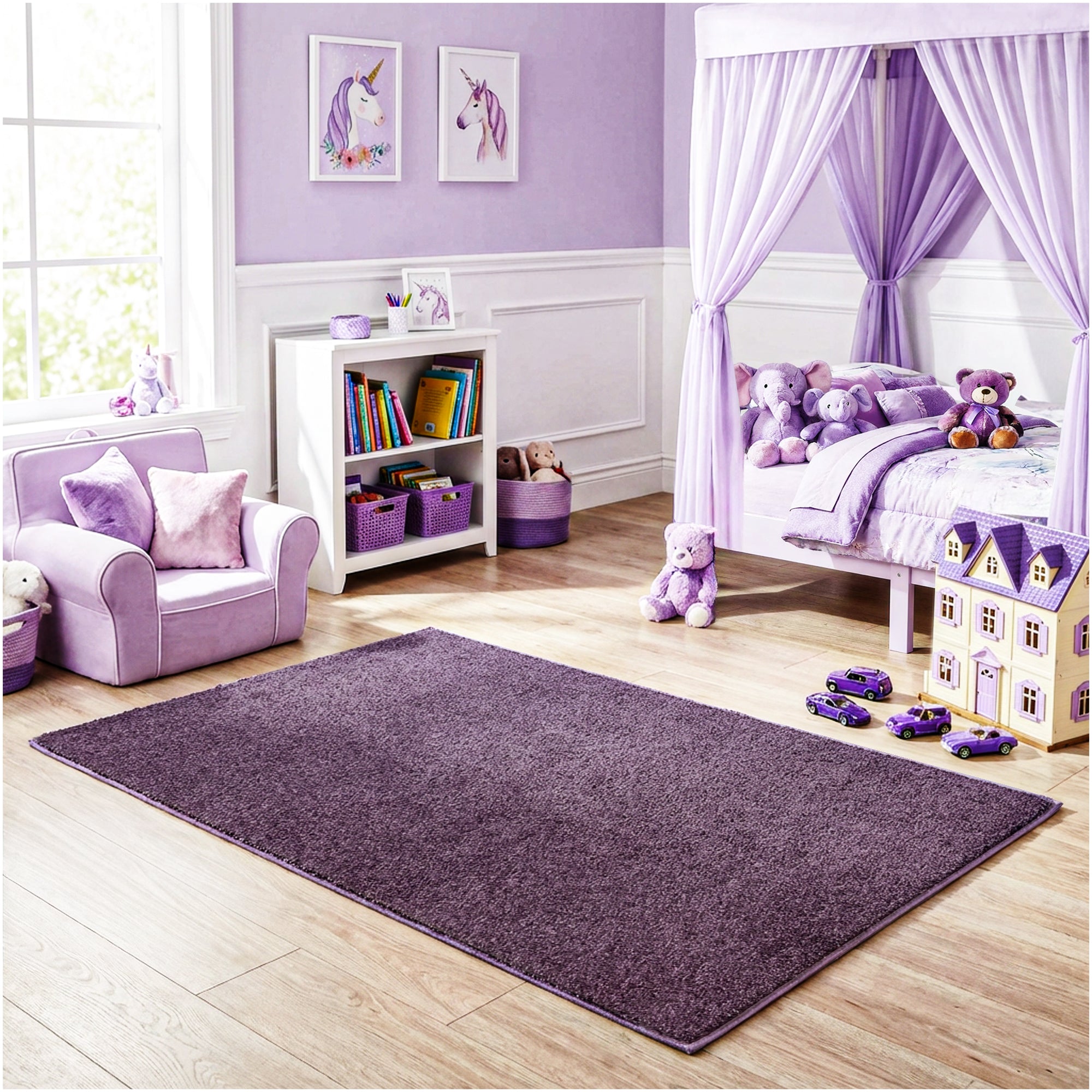 Kid Crossing Soft Area Rug – Colorful Collection, Custom Sizes Available