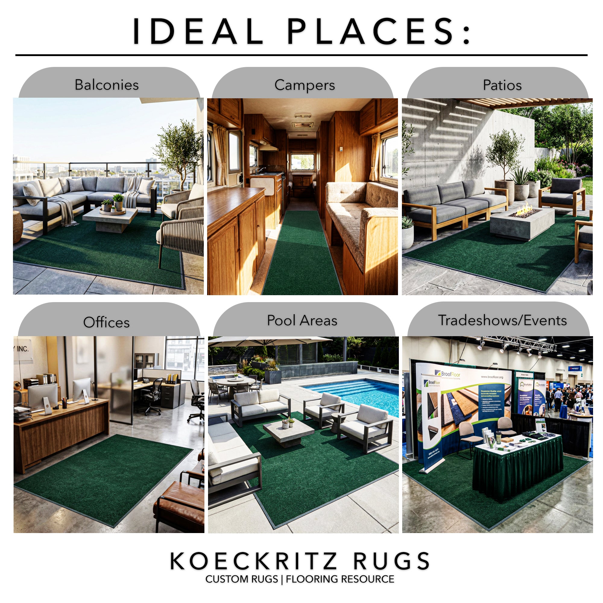 Valdosta Indoor Outdoor Carpet Rug – Durable, Soft, Custom Sizes