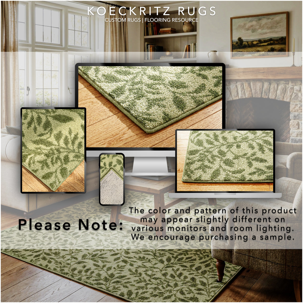 Milliken Hidden Trail Nature Pattern Indoor Area Rug – Custom Sizes