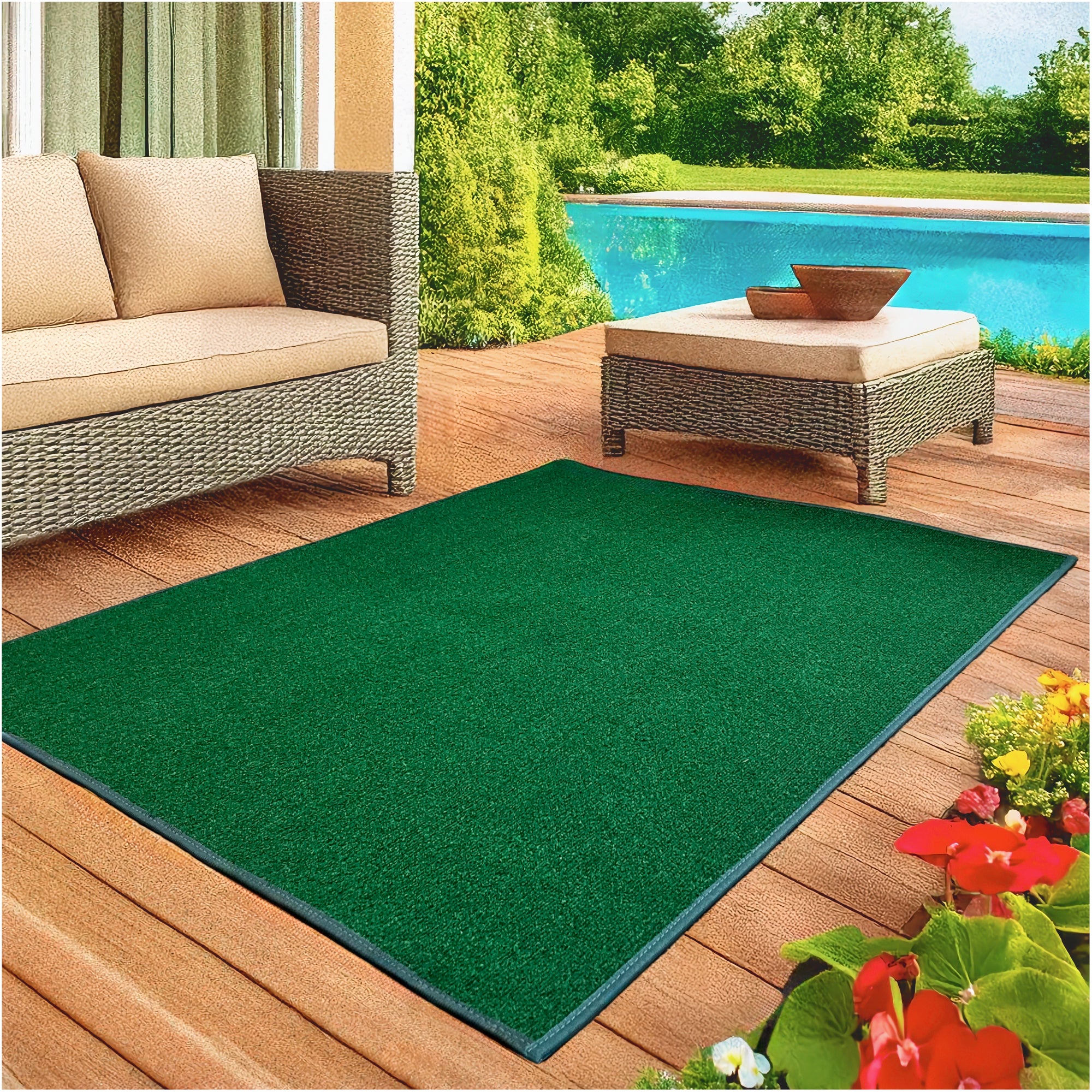Roanoke Rib Indoor-Outdoor Area Rug in Custom Sizes - Sample