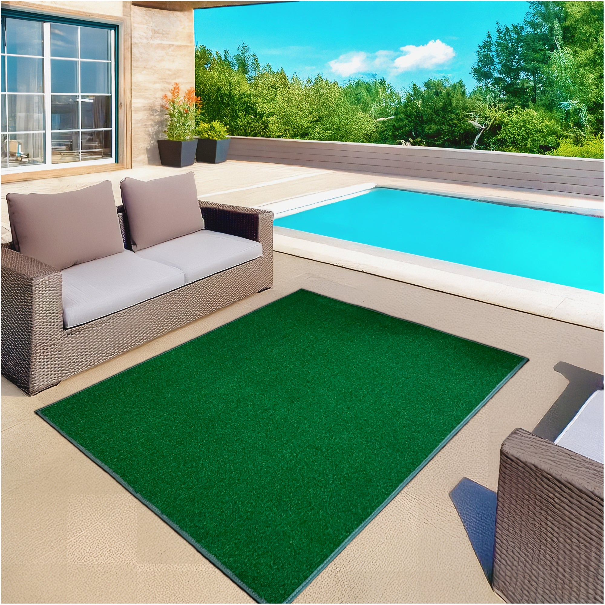 Roanoke Rib Indoor-Outdoor Area Rug in Custom Sizes - Sample