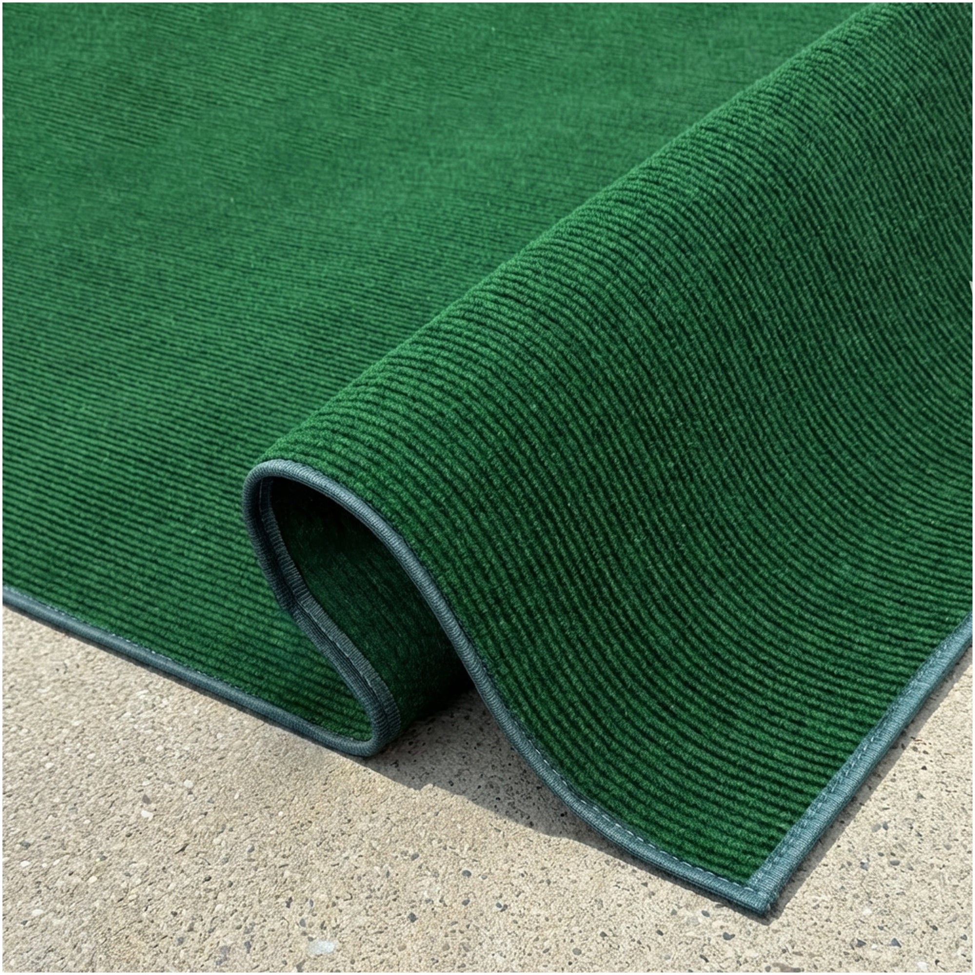 Wassaw Ribbed Indoor/Outdoor Area Rug – Lightweight PET Fiber, 6 Colors