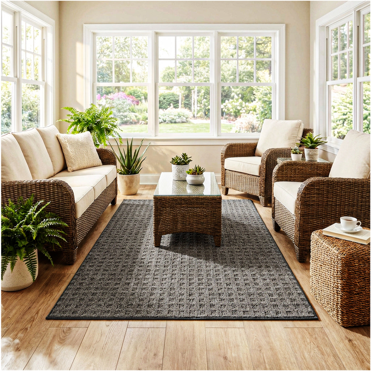 Quadrille Berber Pattern Indoor Area Rug – Custom Sizes