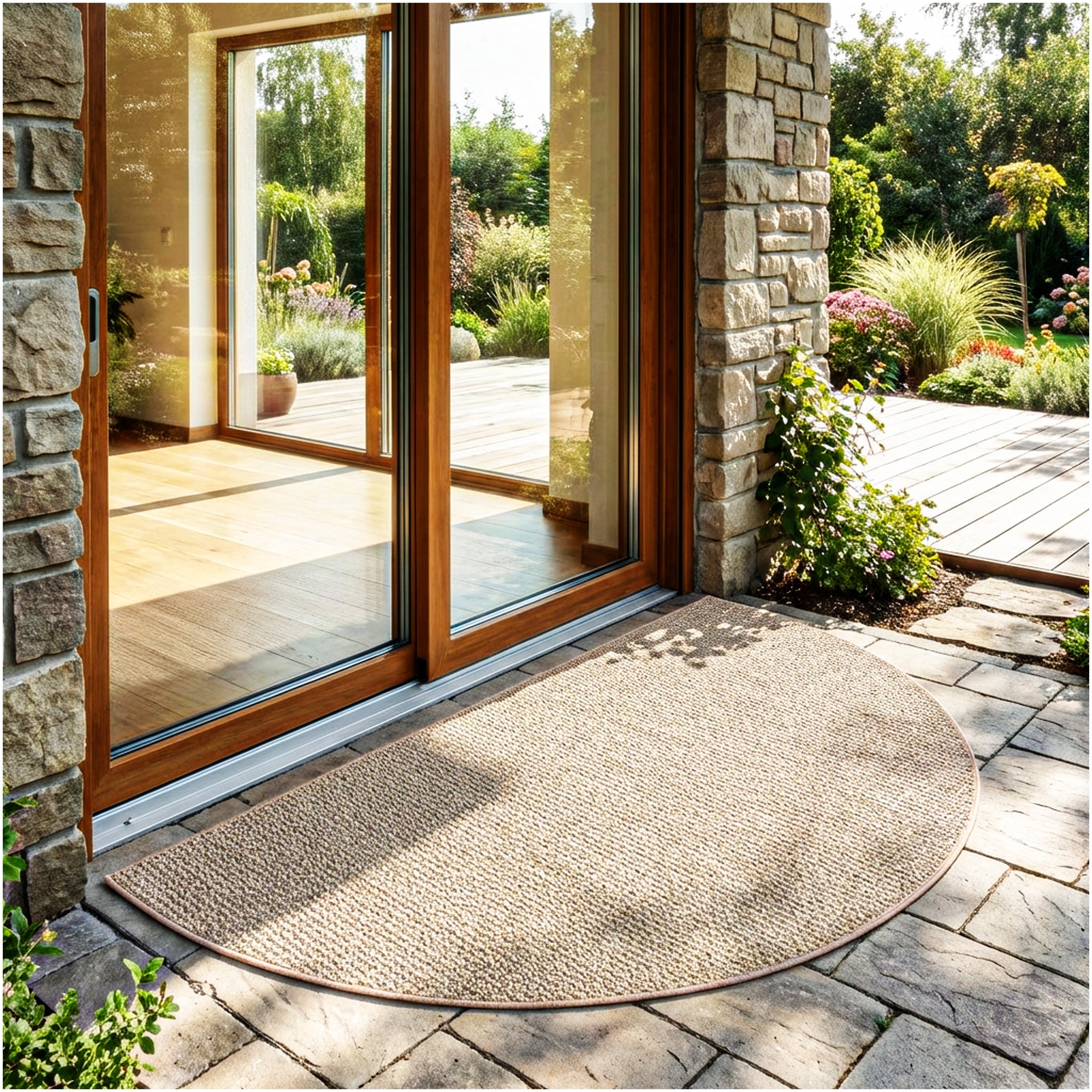 Berber Indoor-Outdoor Area Rug & Runner – Neutral Tones, Custom Sizes