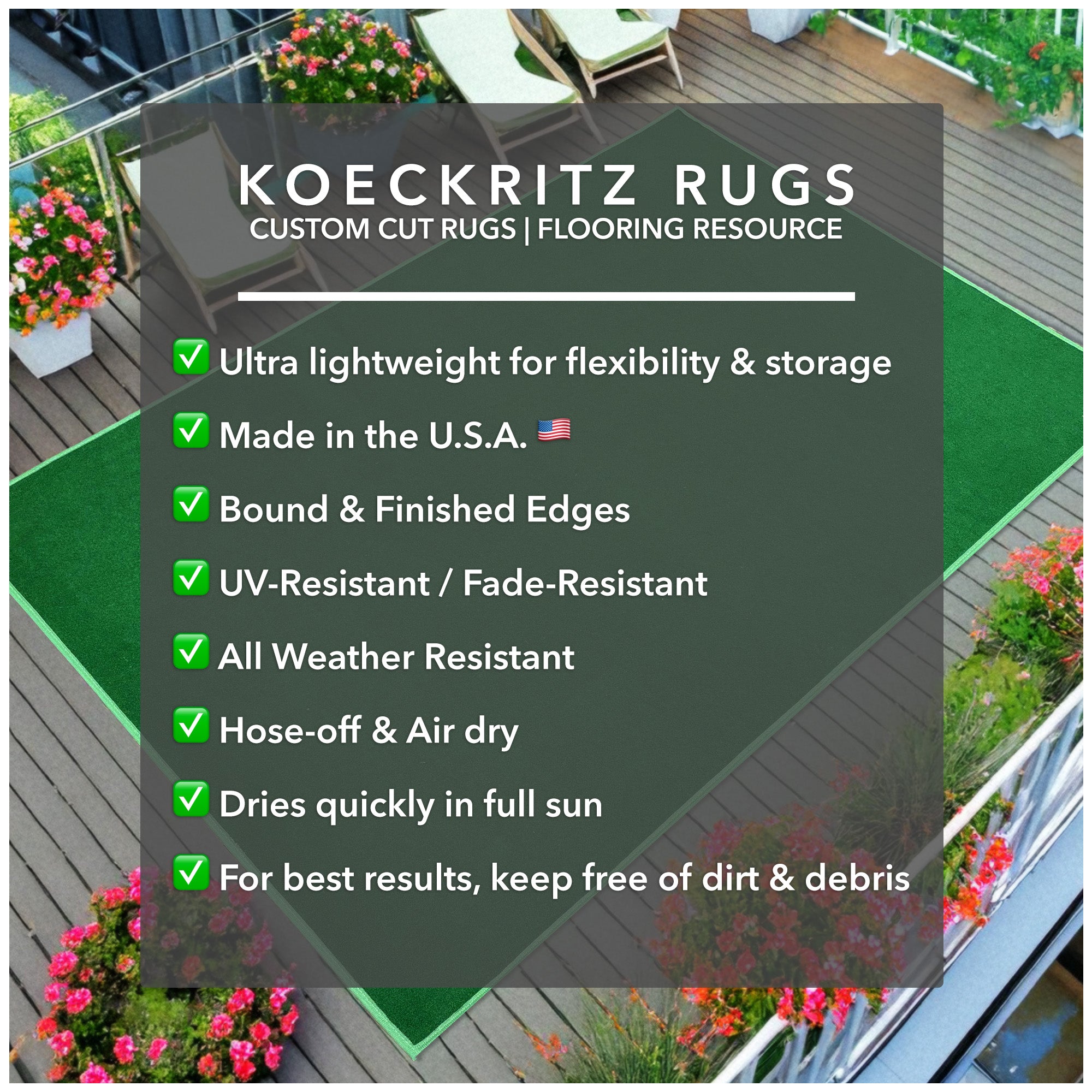 Economical Indoor/Outdoor Carpet Rug (12 Colors)