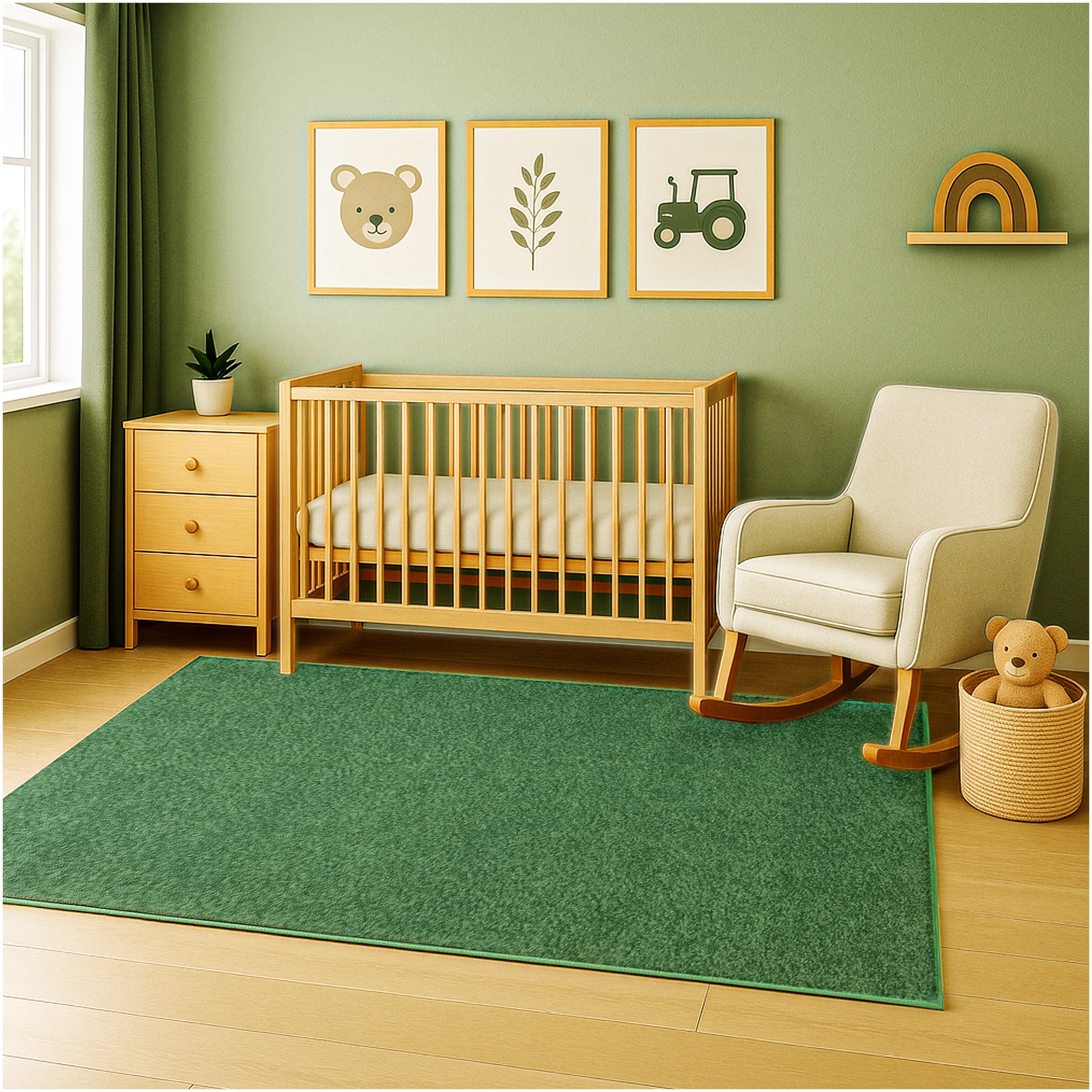 Kid Crossing Soft Area Rug – Colorful Collection, Custom Sizes Available