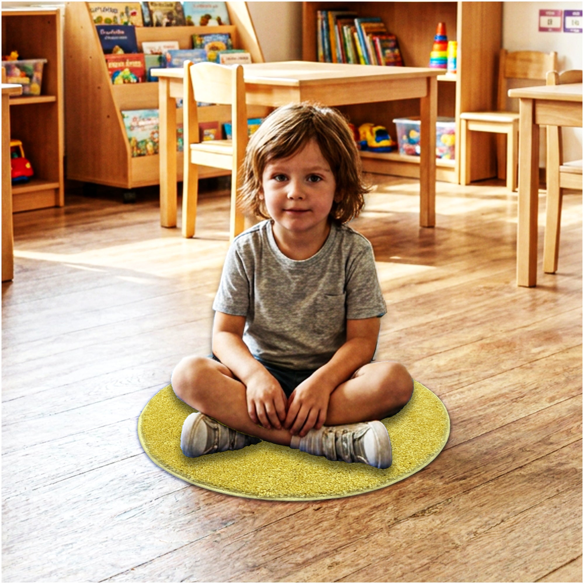 Children’s Classroom Carpet Circle Seats – Multiple Colors | 18” Round Soft Floor Cushions