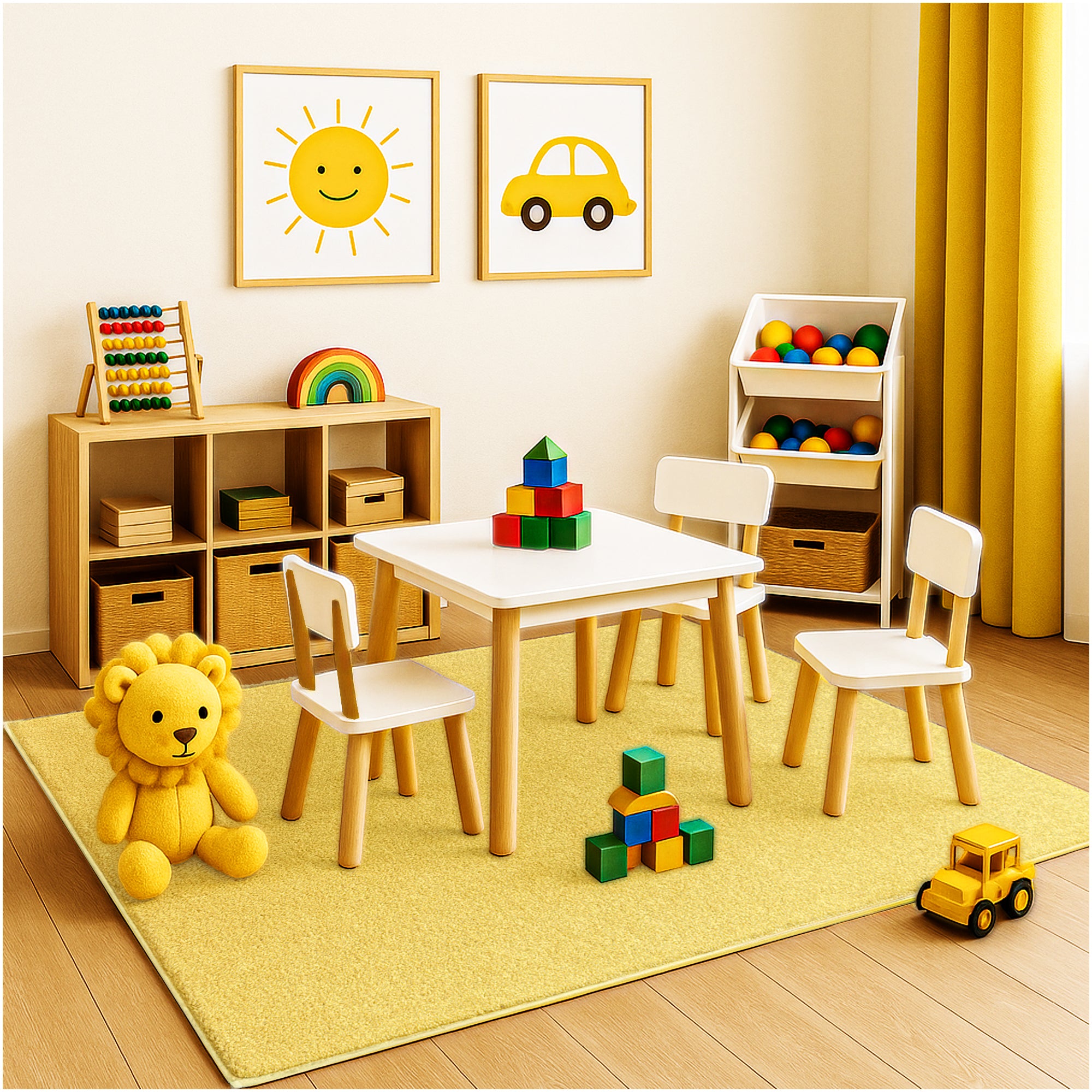 Kid Crossing Soft Area Rug – Colorful Collection, Custom Sizes Available