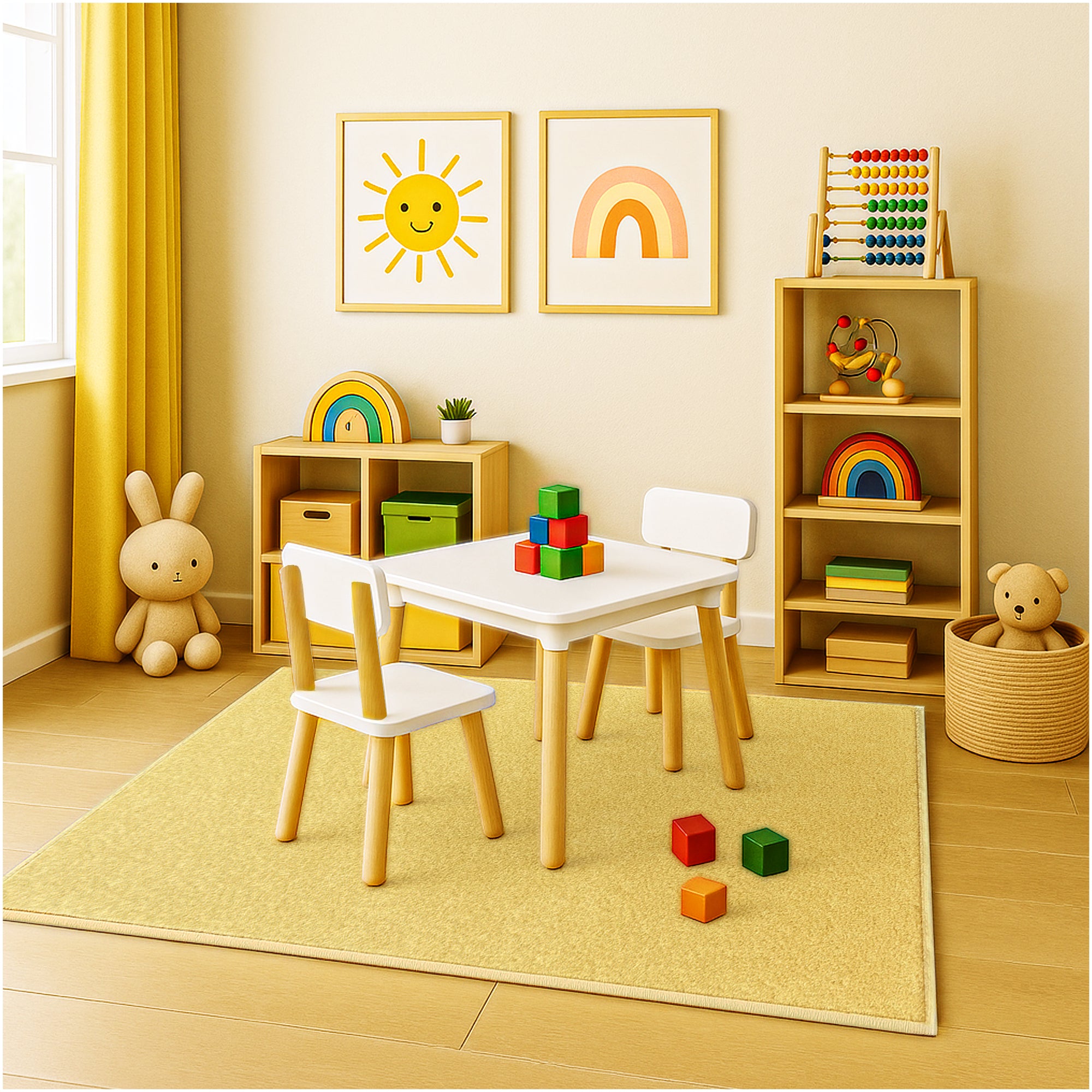 Kid Crossing Soft Area Rug – Colorful Collection, Custom Sizes Available