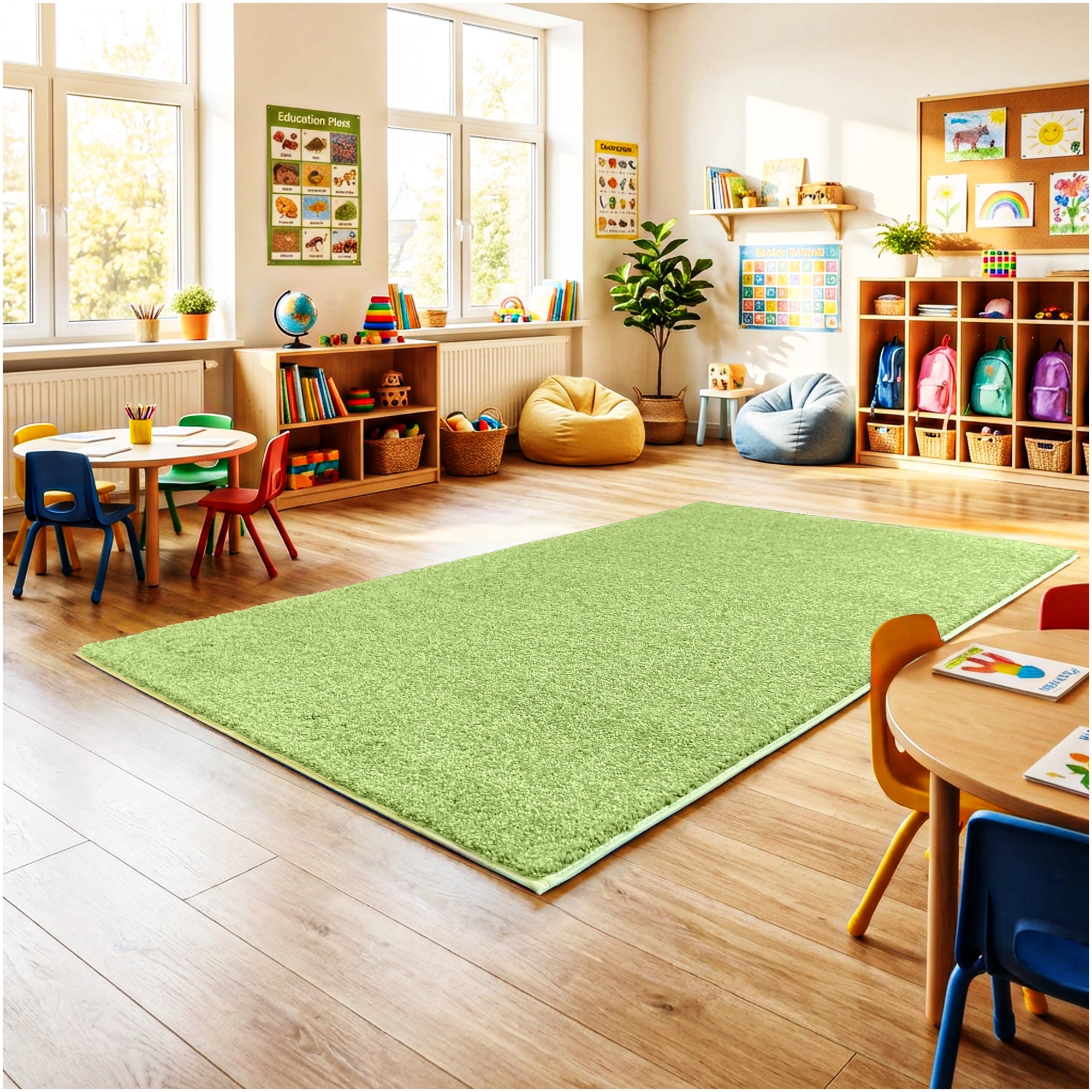 Kid Crossing Soft Area Rug – Colorful Collection, Custom Sizes Available