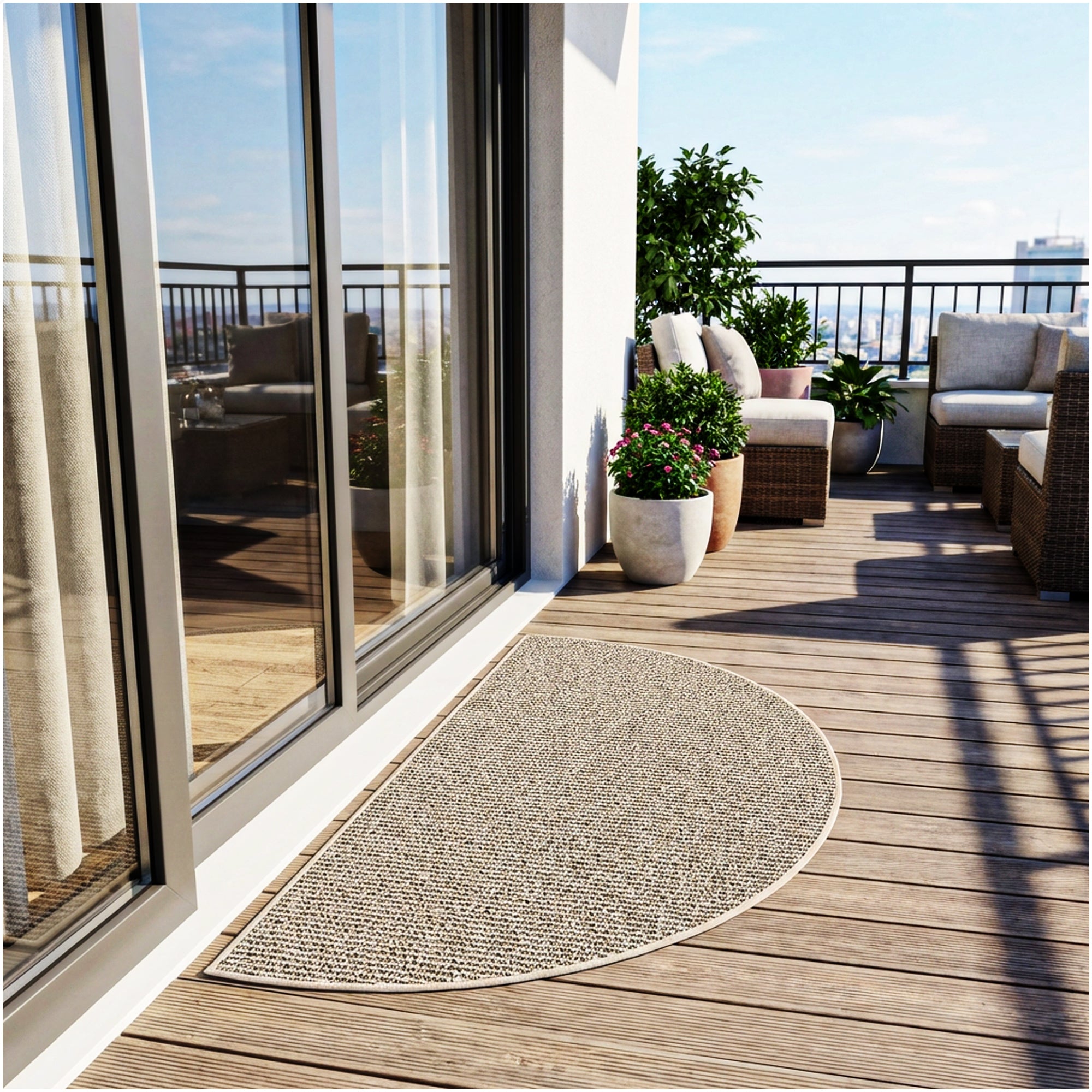 Natural Path Indoor/Outdoor Area Rug – Custom Sizes, 6 Colors
