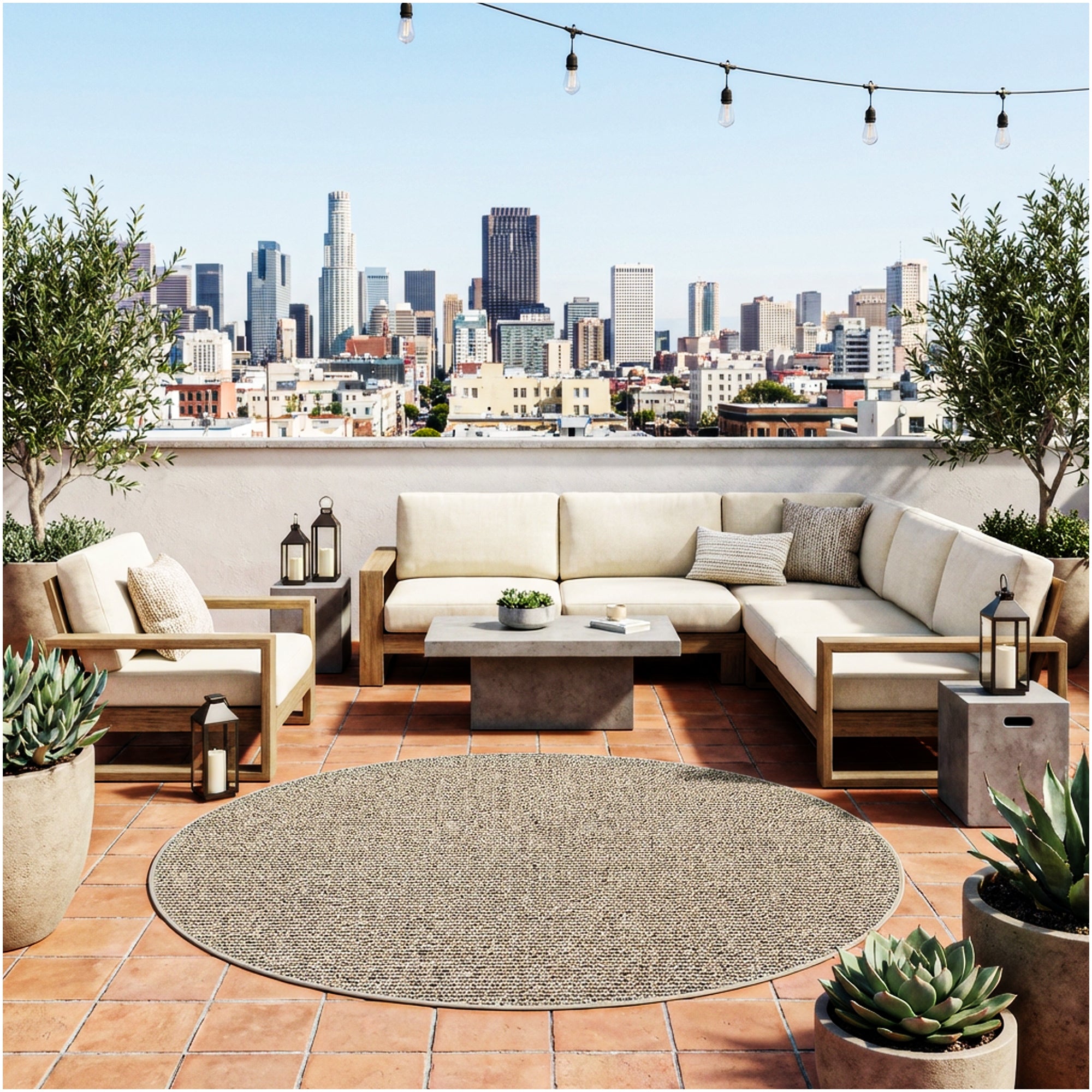 Natural Path Indoor/Outdoor Area Rug – Custom Sizes, 6 Colors