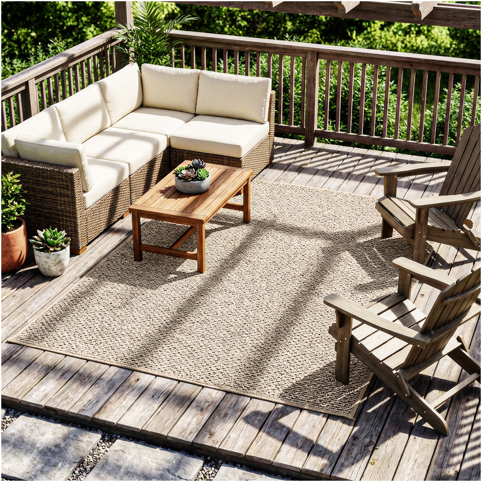 Natural Path Indoor/Outdoor Area Rug – Custom Sizes, 6 Colors
