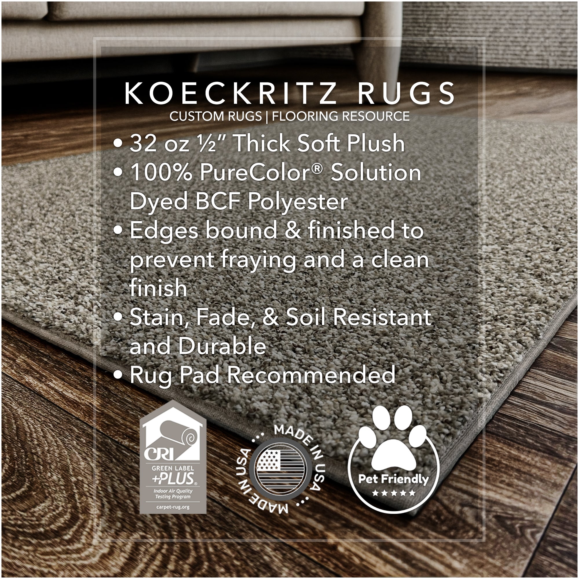 Toast of the Town Plush Frieze Area Rug